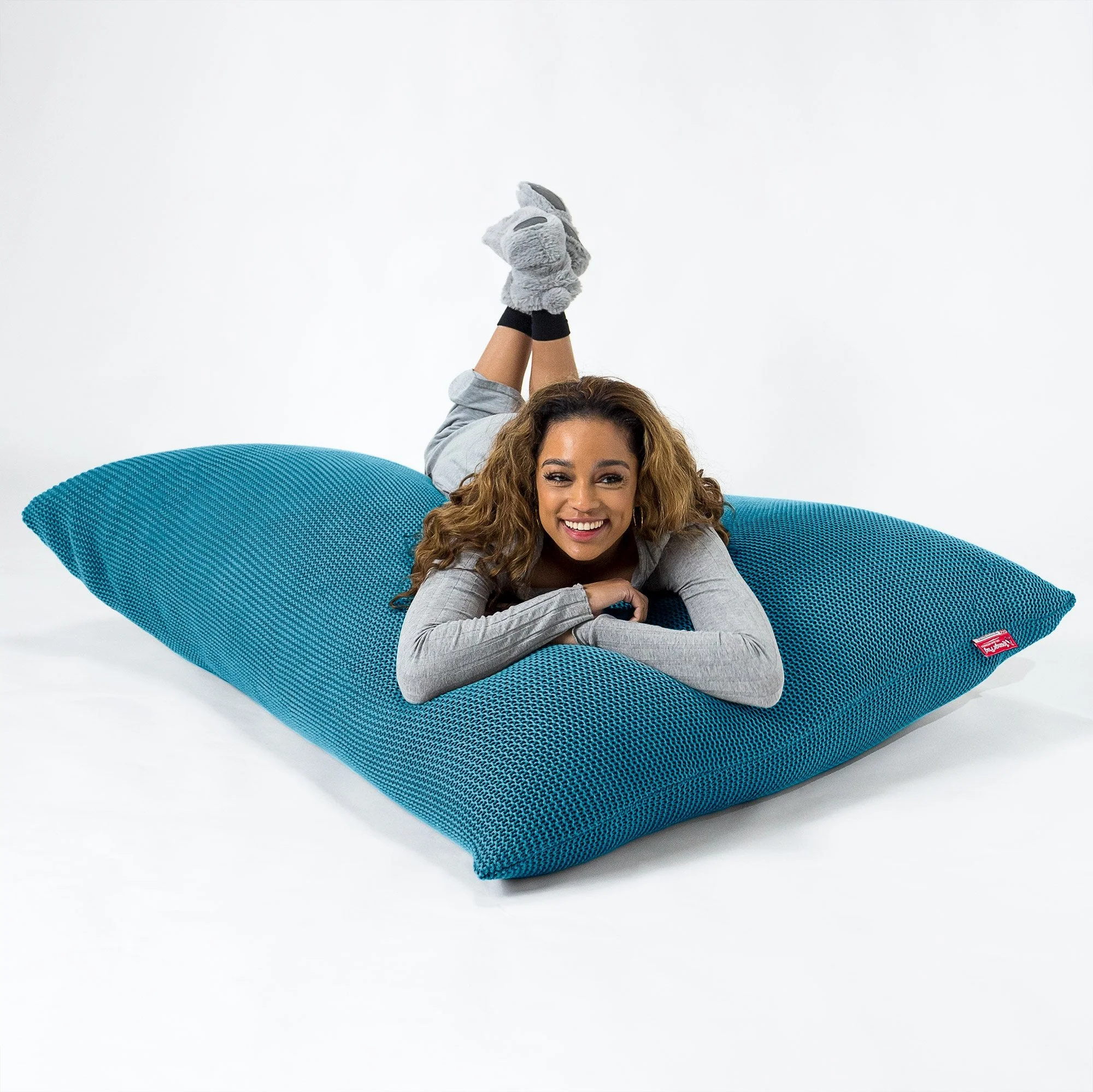 Sitzsack XXL - Ellos Grobgestrickt Türkis - Image 3