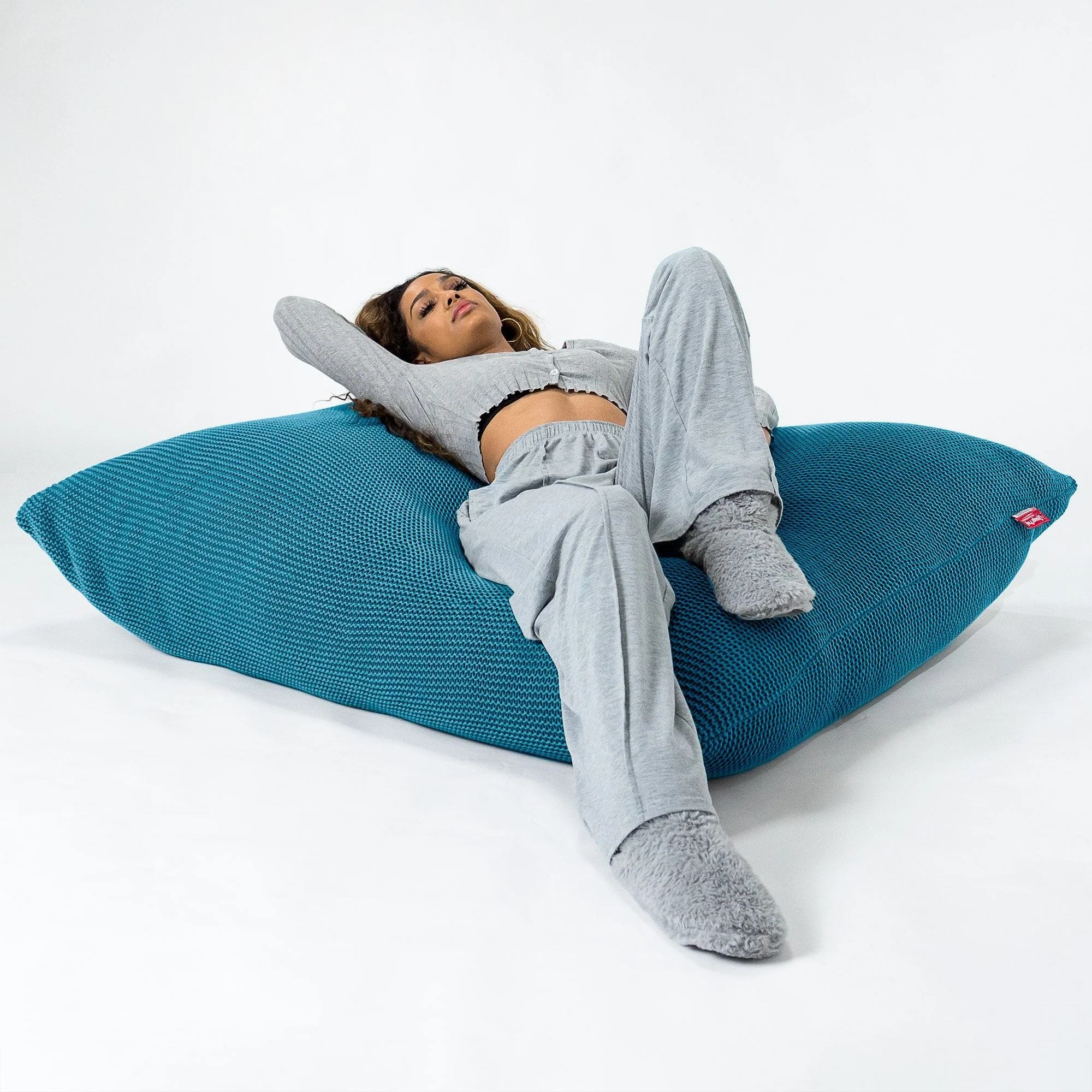 Sitzsack XXL - Ellos Grobgestrickt Türkis - Image 4
