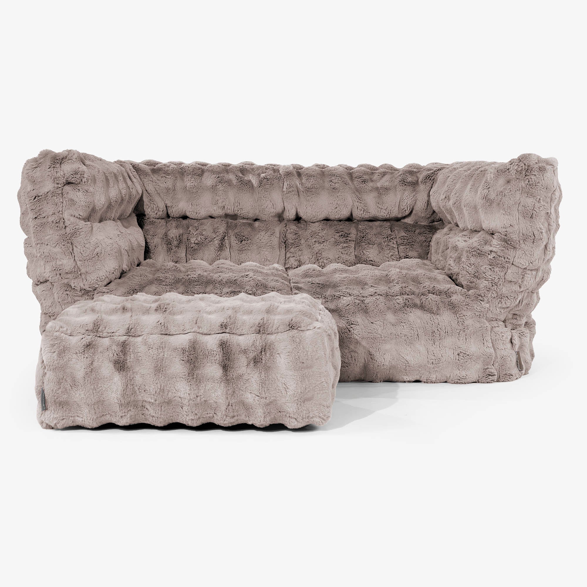 2-Sitzer Louis Sitzsacksofa - Bubble Pelz Nerzfarben - Image 2