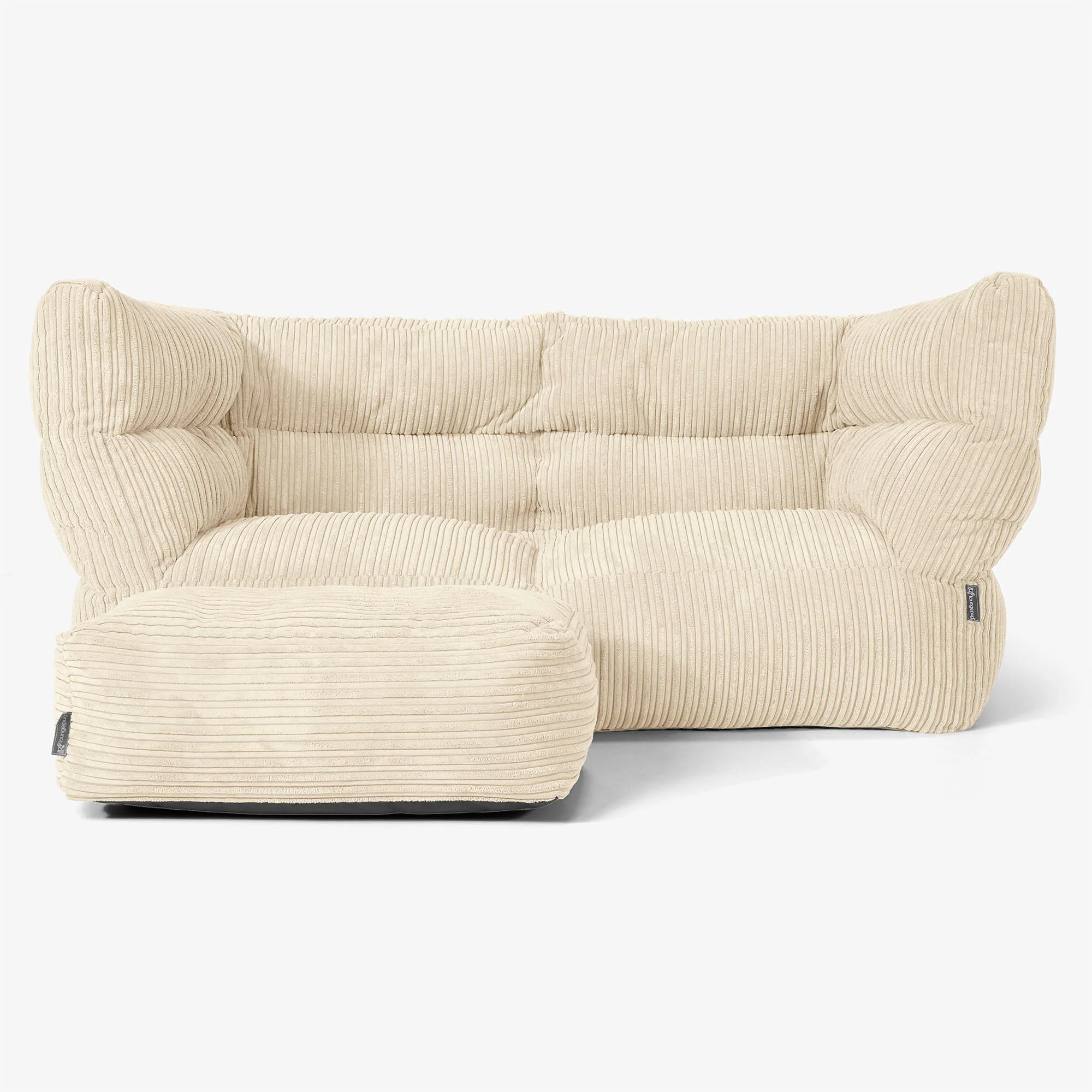 2-Sitzer Louis Sitzsacksofa - Cord Creme - Image 2
