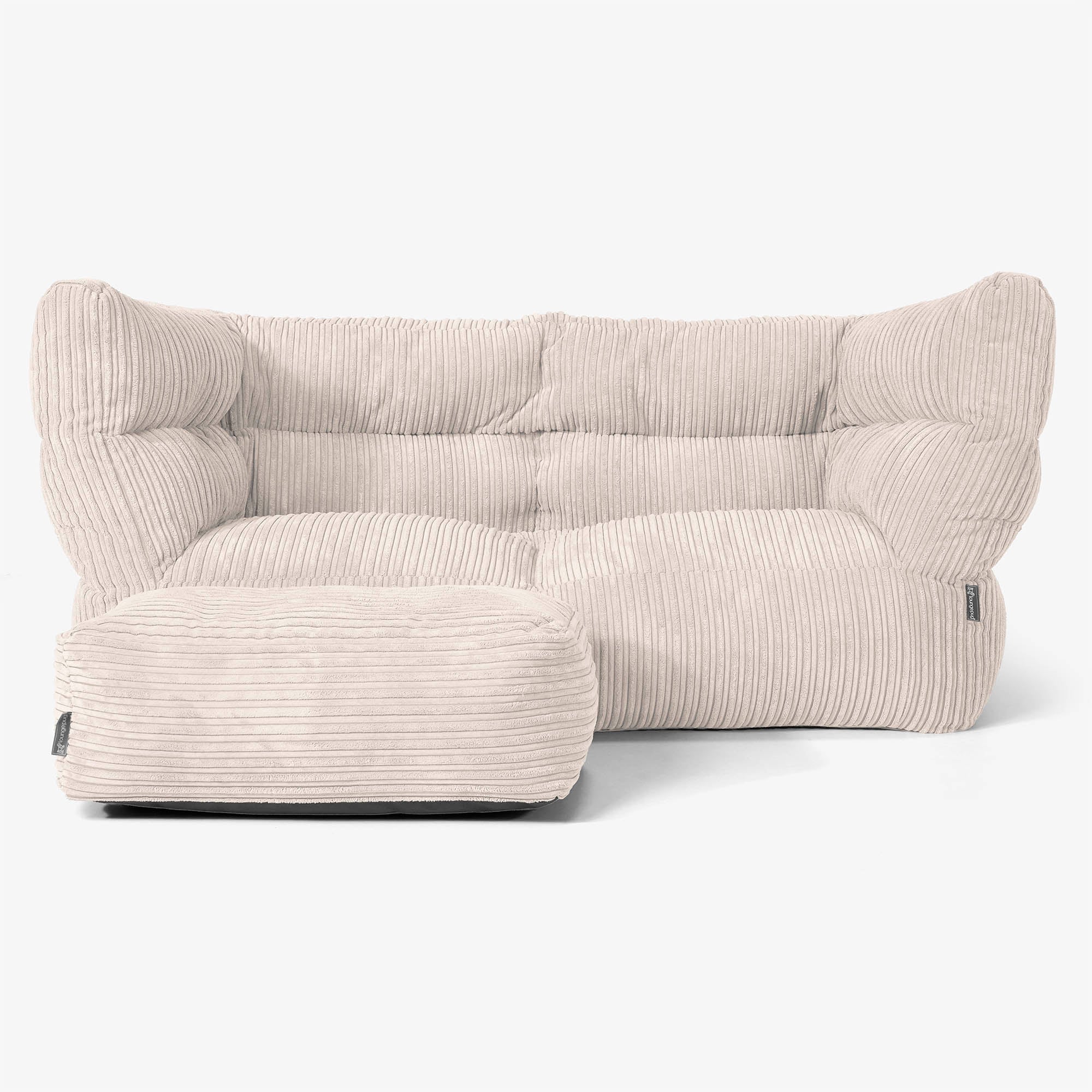 2-Sitzer Louis Sitzsacksofa - Cord Elfenbein - Image 2