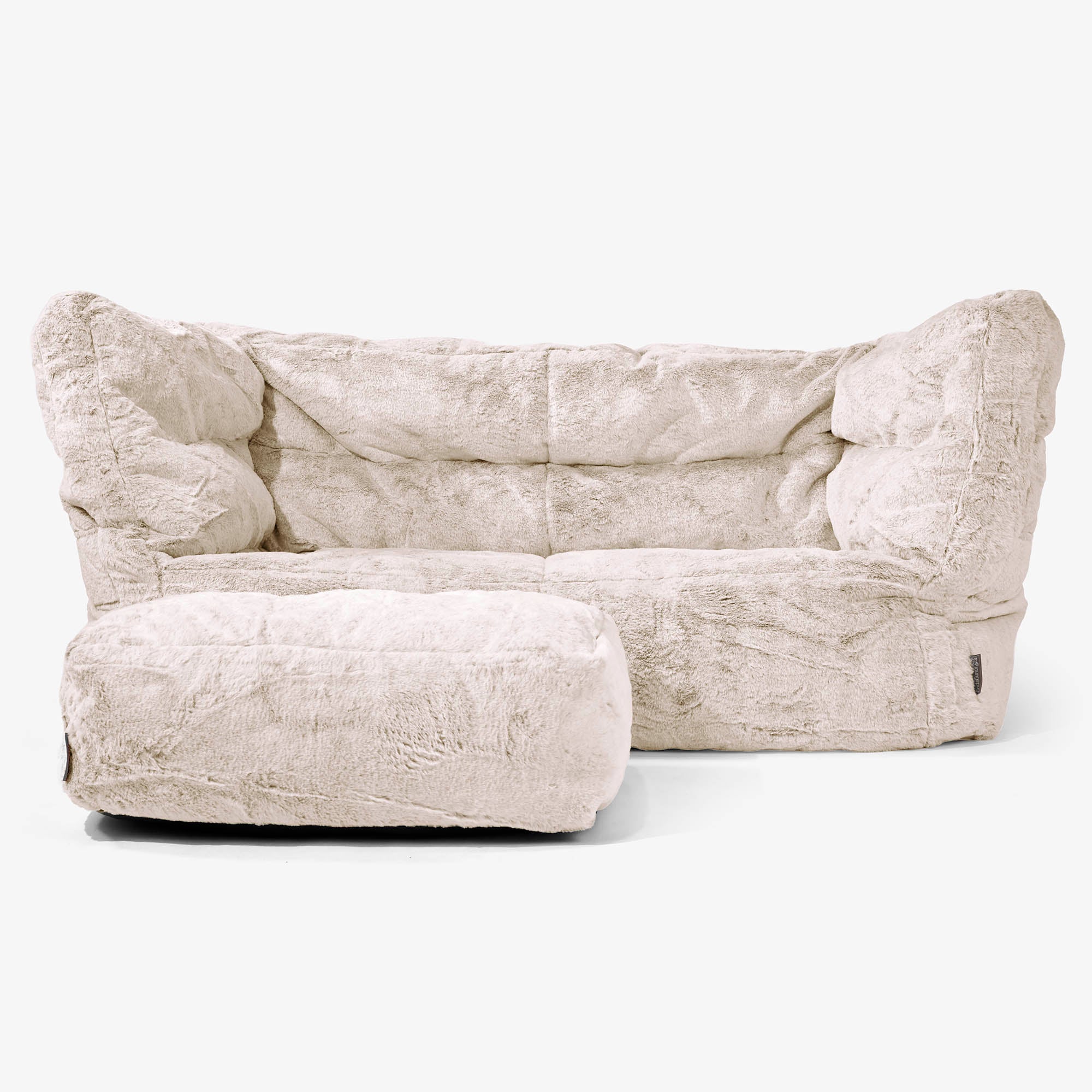 2-Sitzer Louis Sitzsacksofa - Kaninchen Kunstfell Goldbraun - Image 2