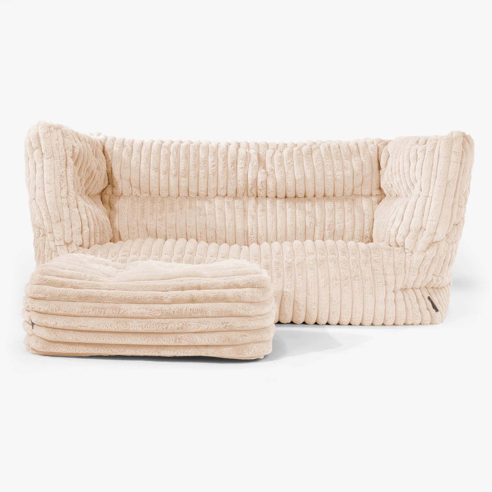 2-Sitzer Louis Sitzsacksofa - Ultra Plüsch Cord Pfirsich - Image 2