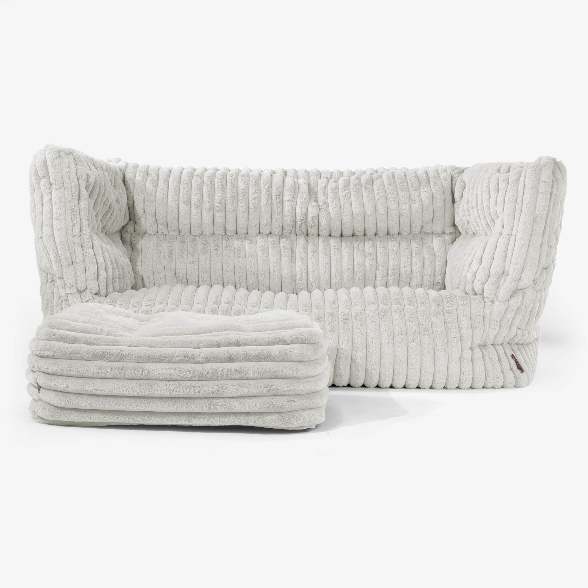 2-Sitzer Louis Sitzsacksofa - Ultra Plüsch Cord Salbeigrün - Image 2