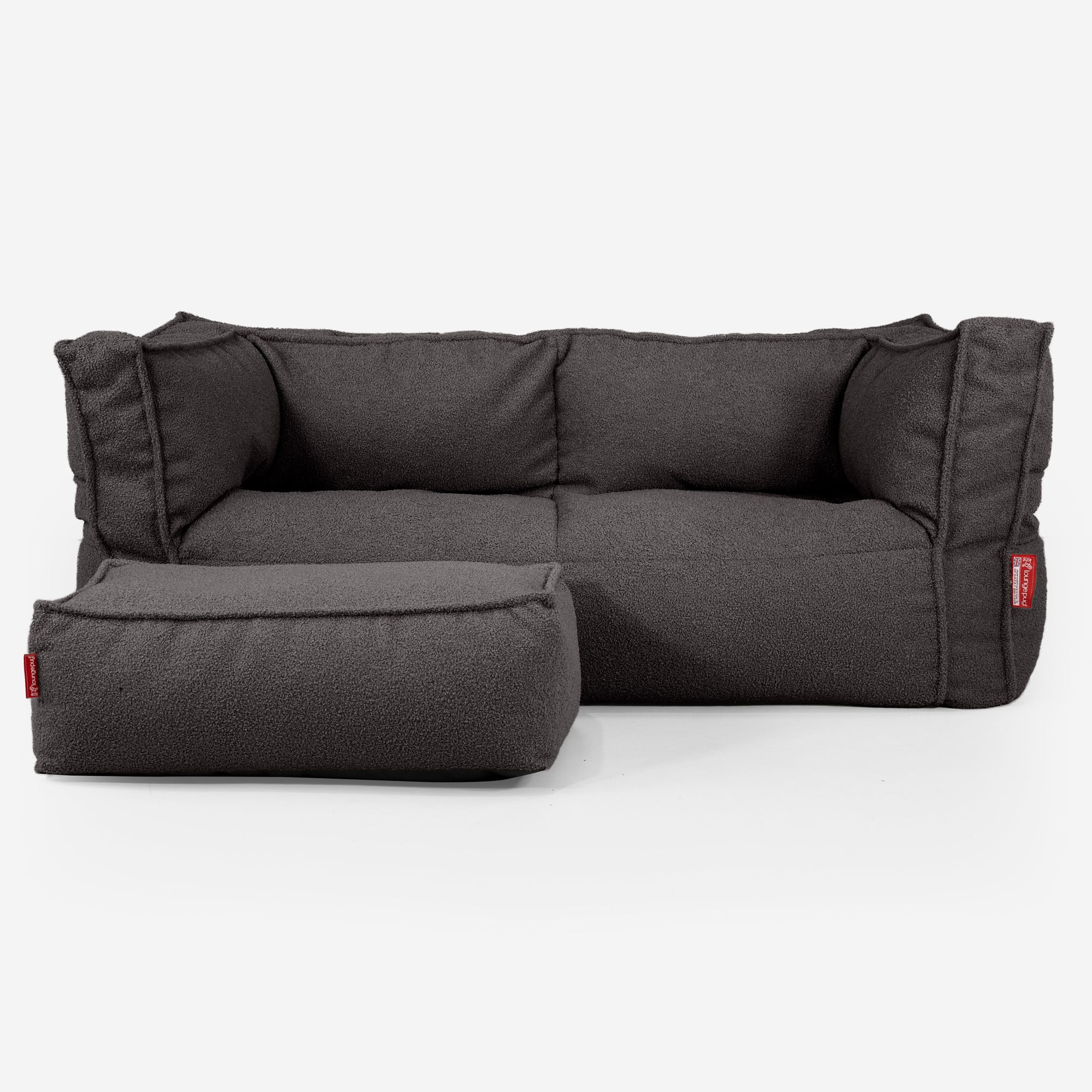 2-Sitzer Albert Sitzsacksofa - Bouclé Graphitgrau - Image 2