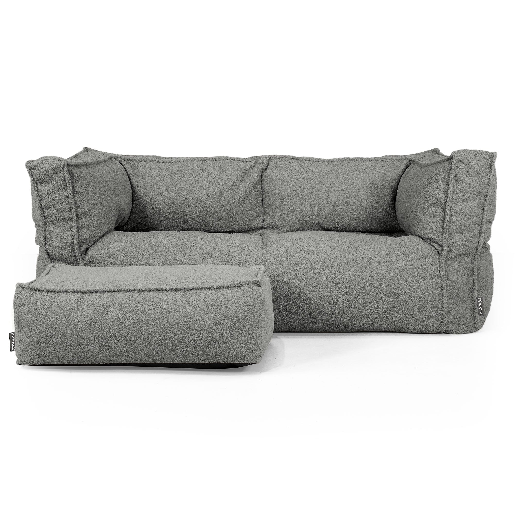 2-Sitzer Albert Sitzsacksofa - Bouclé Grau - Image 2