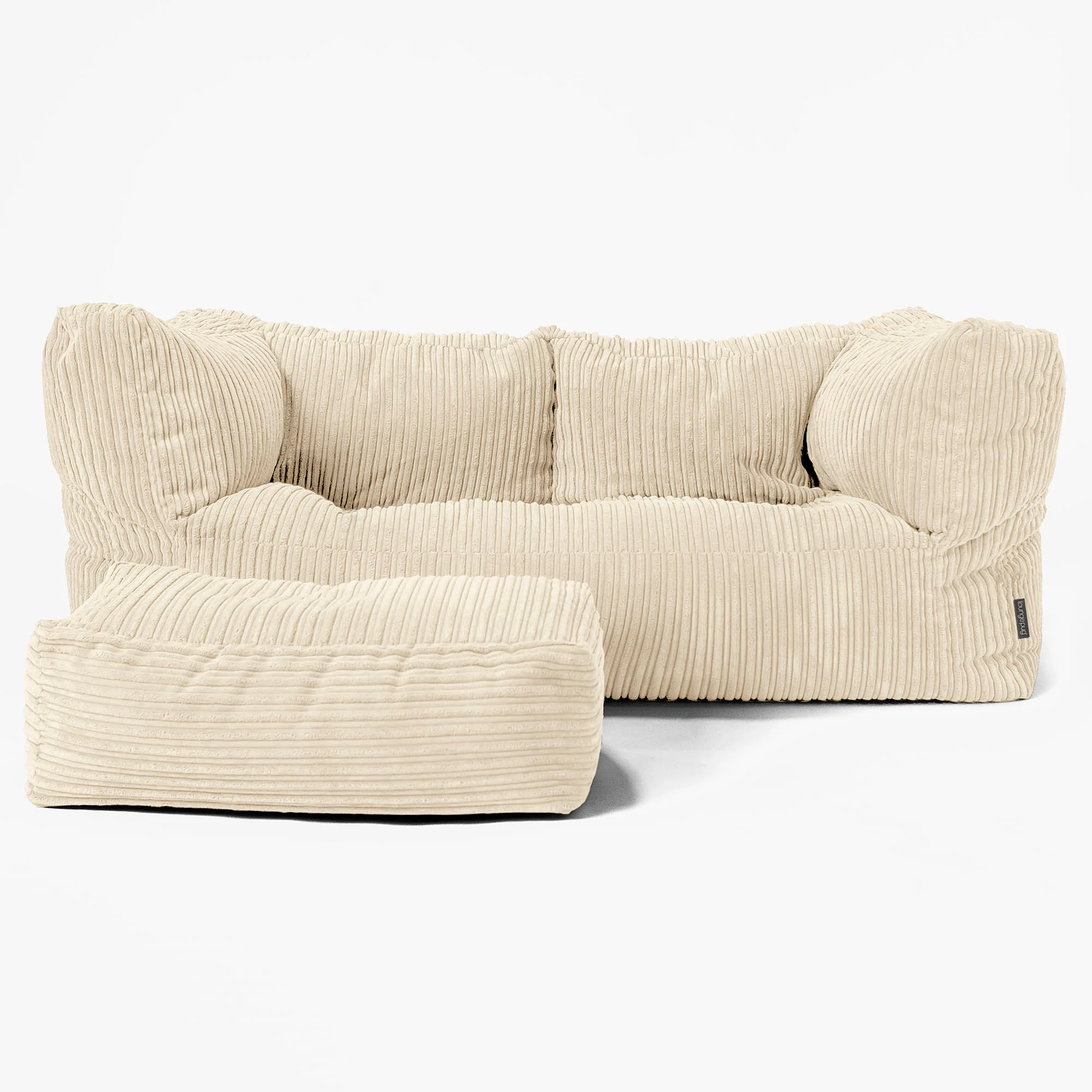 2-Sitzer Albert Sitzsacksofa - Cord Creme - Image 2
