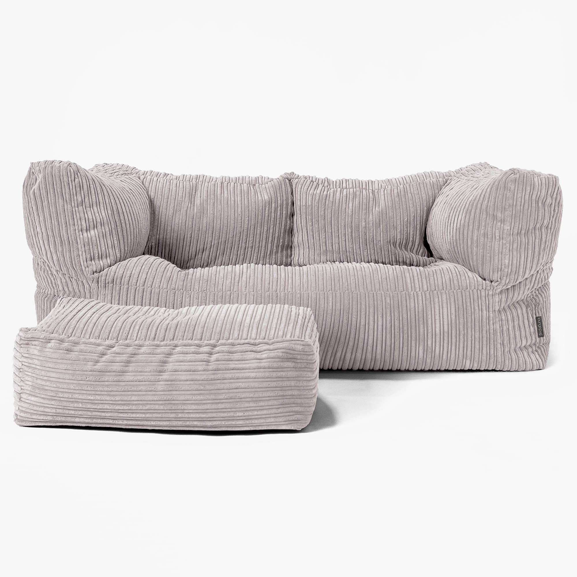 2-Sitzer Albert Sitzsacksofa - Cord Silbergrau - Image 2