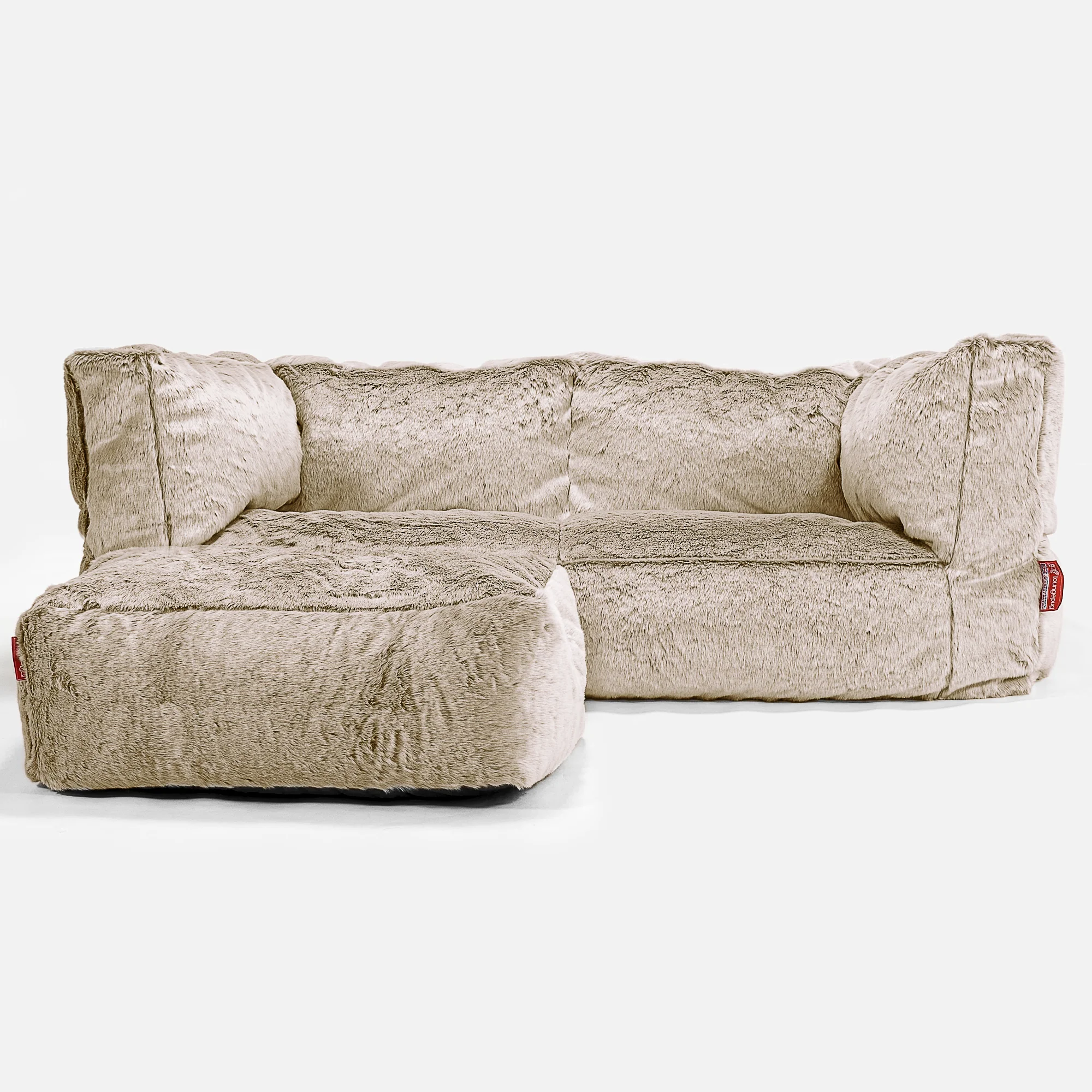 2-Sitzer Albert Sitzsacksofa - Kaninchen Kunstfell Goldbraun - Image 2