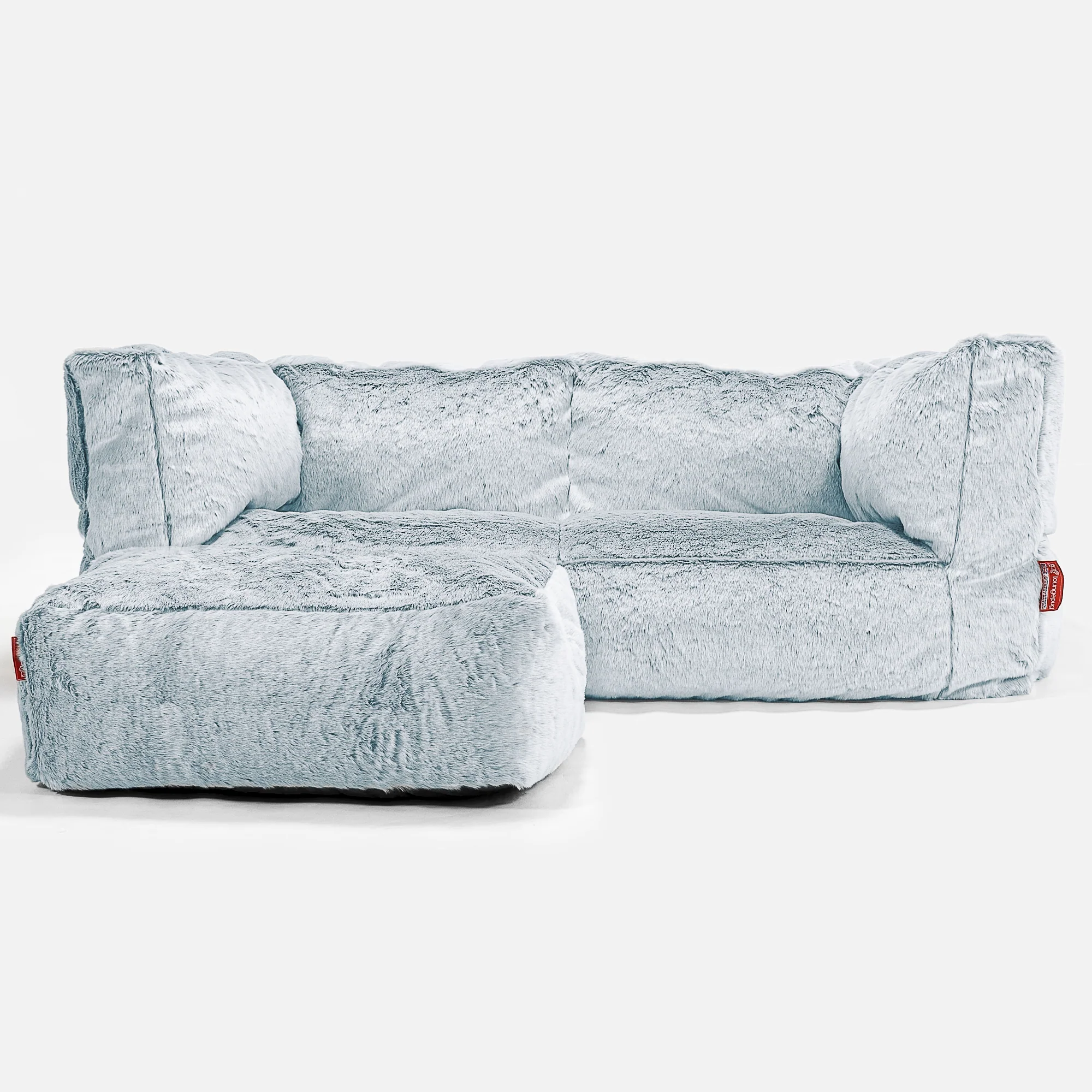 2-Sitzer Albert Sitzsacksofa - Kaninchen Kunstfell Pastellblau - Image 2