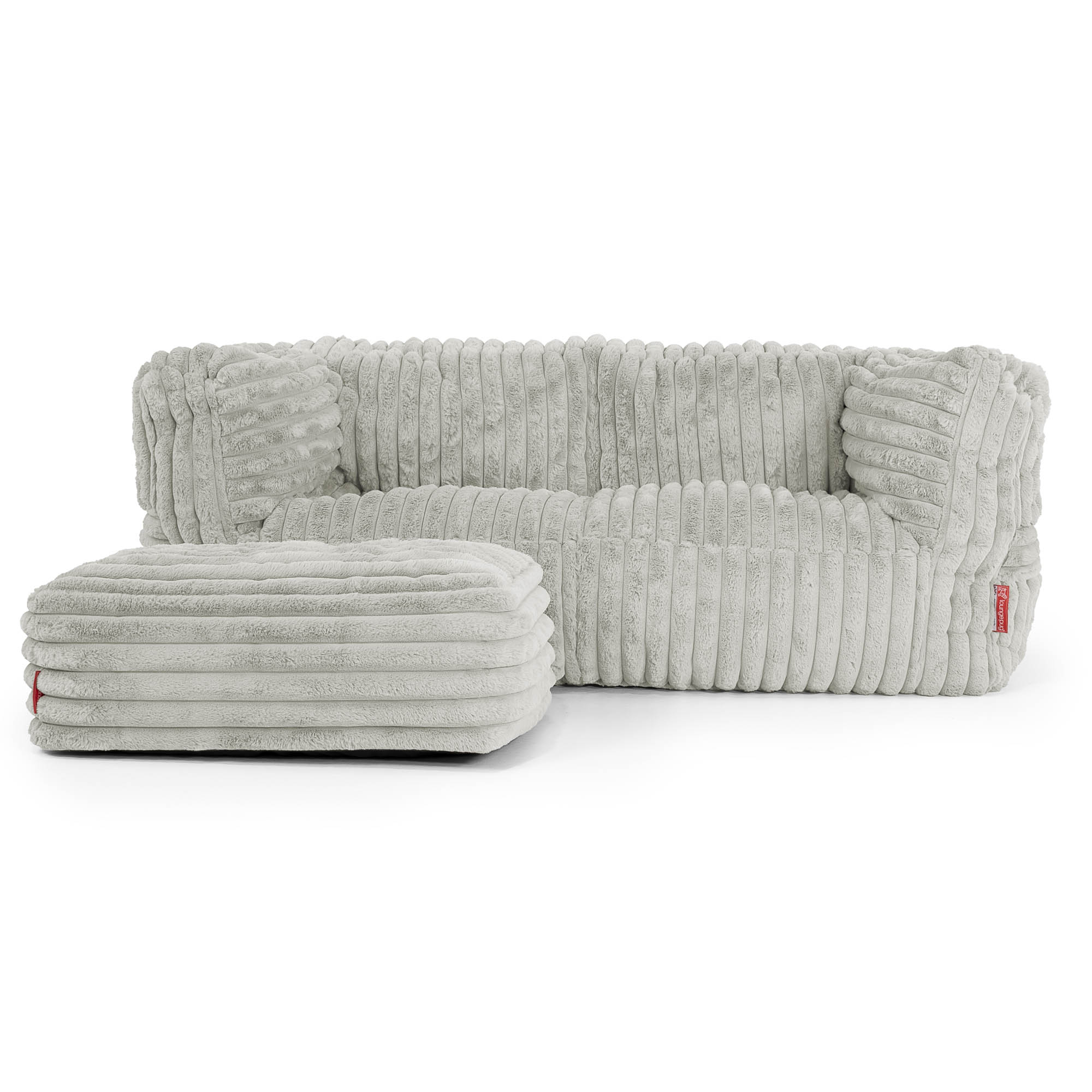 2-Sitzer Albert Sitzsacksofa - Ultra Plüsch Cord Salbeigrün - Image 2