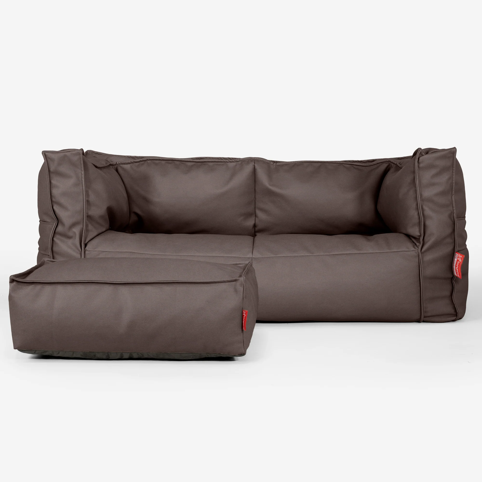 2-Sitzer Albert Sitzsacksofa - Veganes Leder Schoko - Image 2