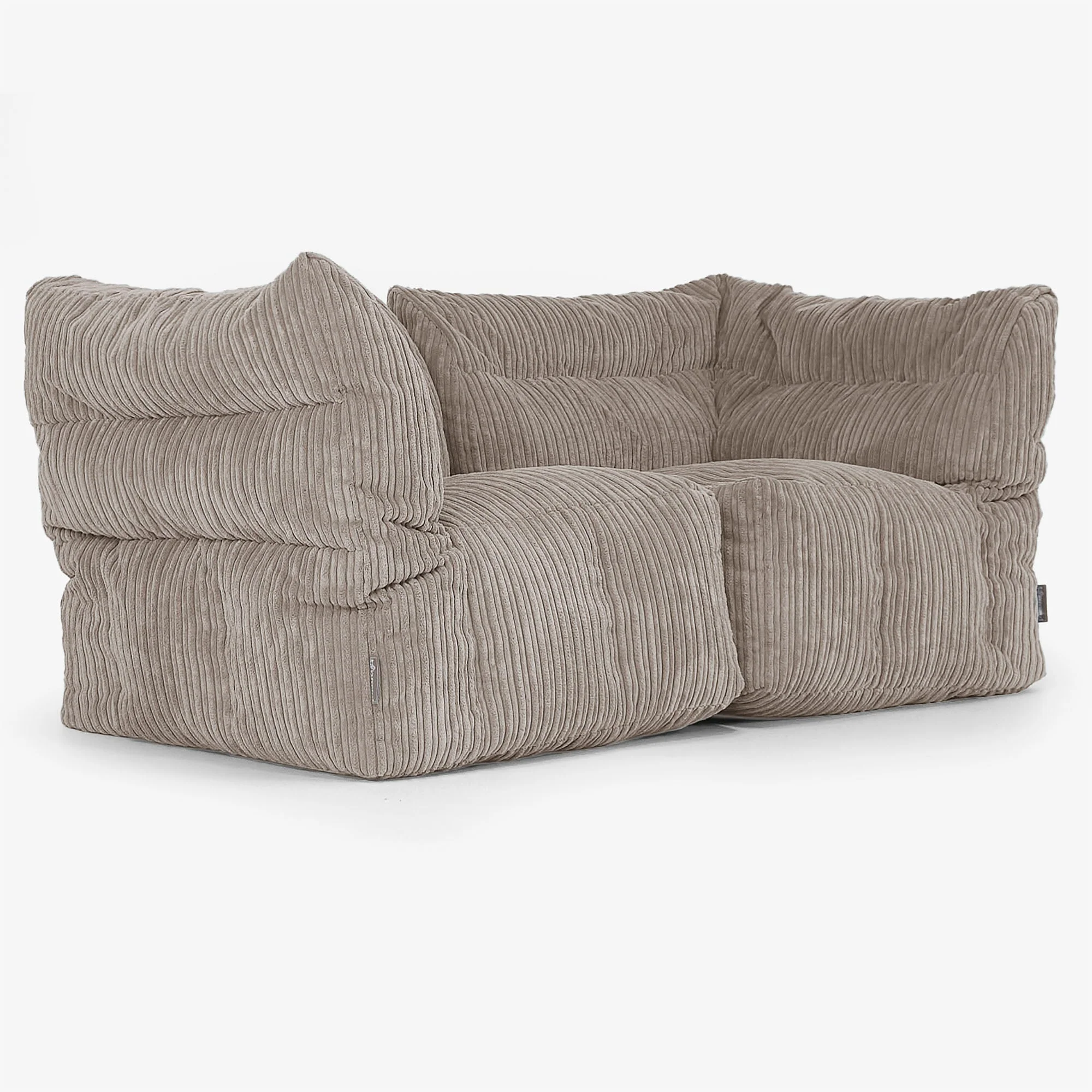 2-Sitzer Modulares Sofa-Set - Cord Beigegrau - Image 2