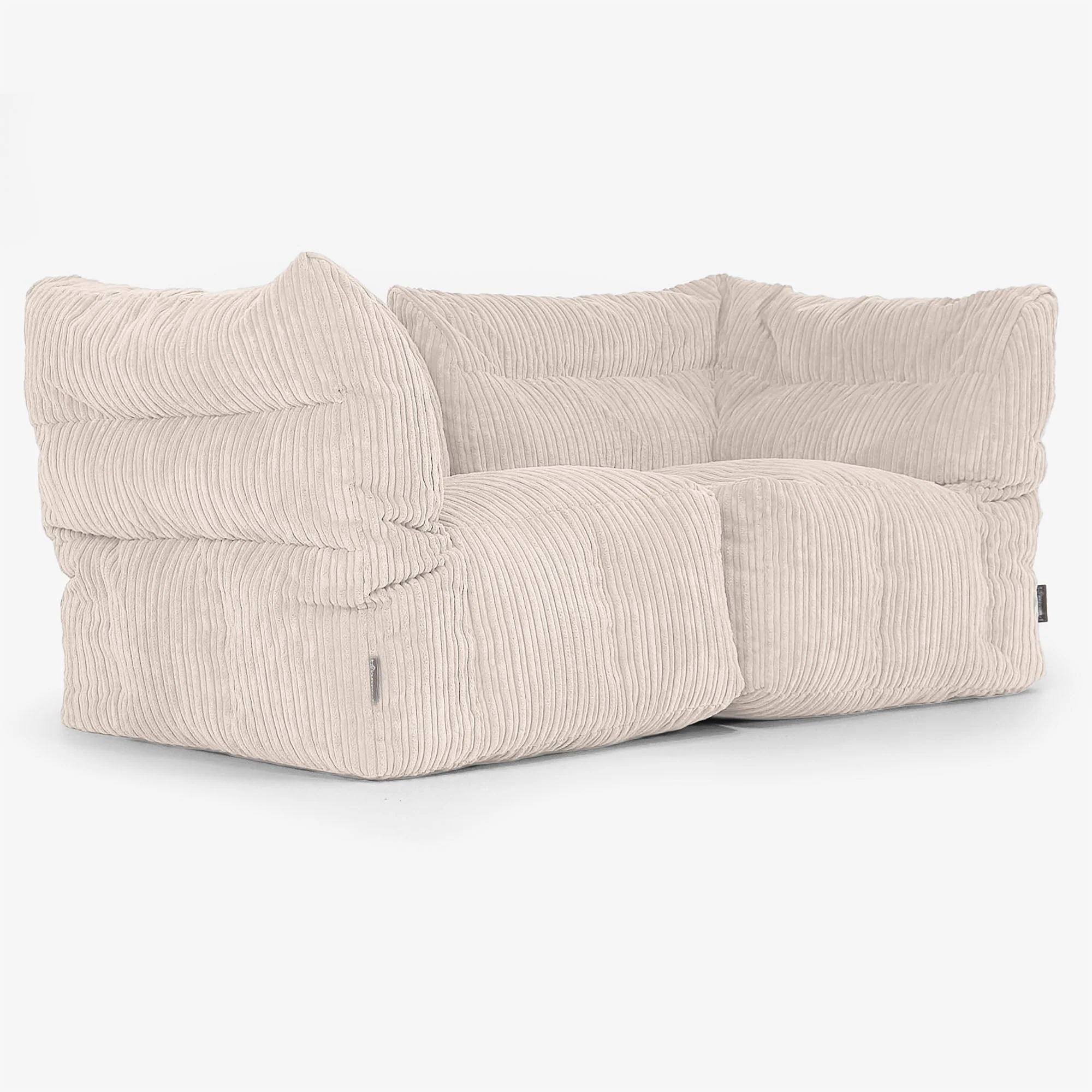 2-Sitzer Modulares Sofa-Set - Cord Elfenbein - Image 2