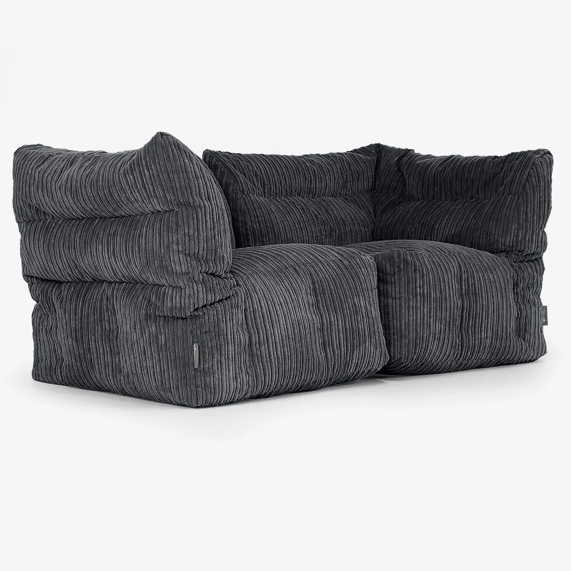 2-Sitzer Modulares Sofa-Set - Cord Schwarz - Image 2