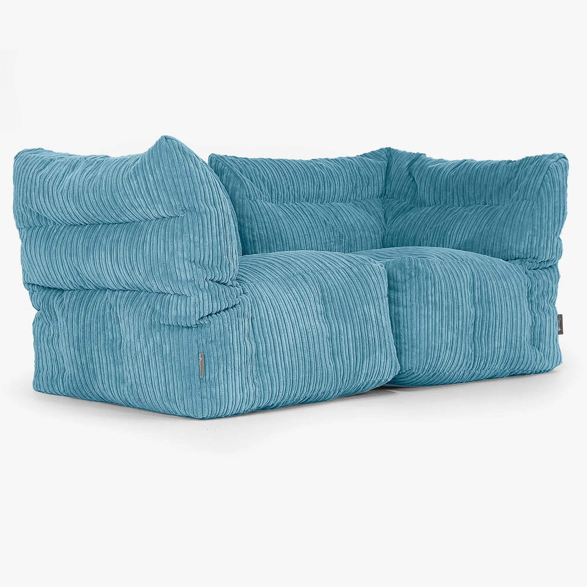 2-Sitzer Modulares Sofa-Set - Cord Türkis - Image 2