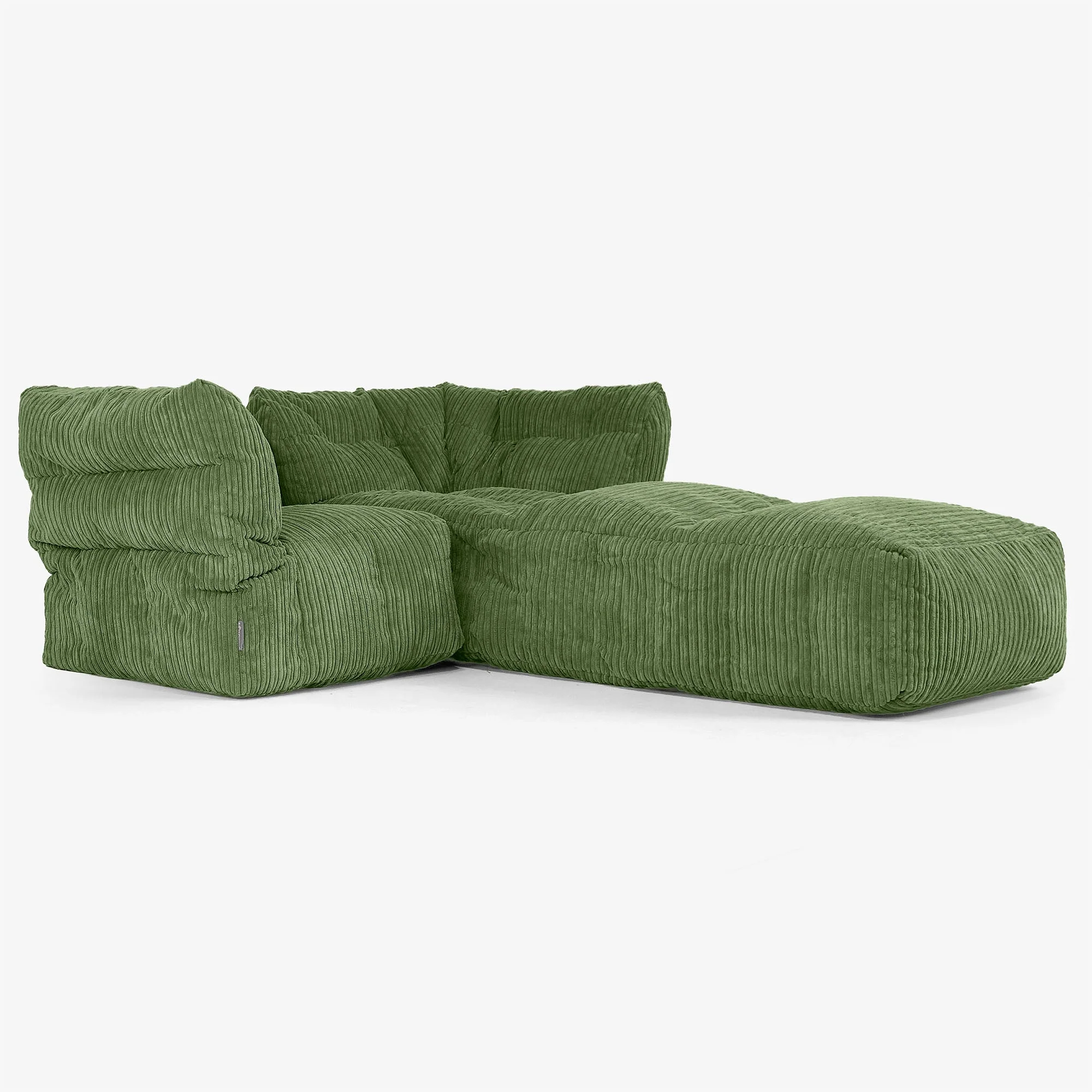 2-Sitzer Modulares Sofa-Set mit Récamiere rechts - Cord Nadelwaldgrün - Image 2
