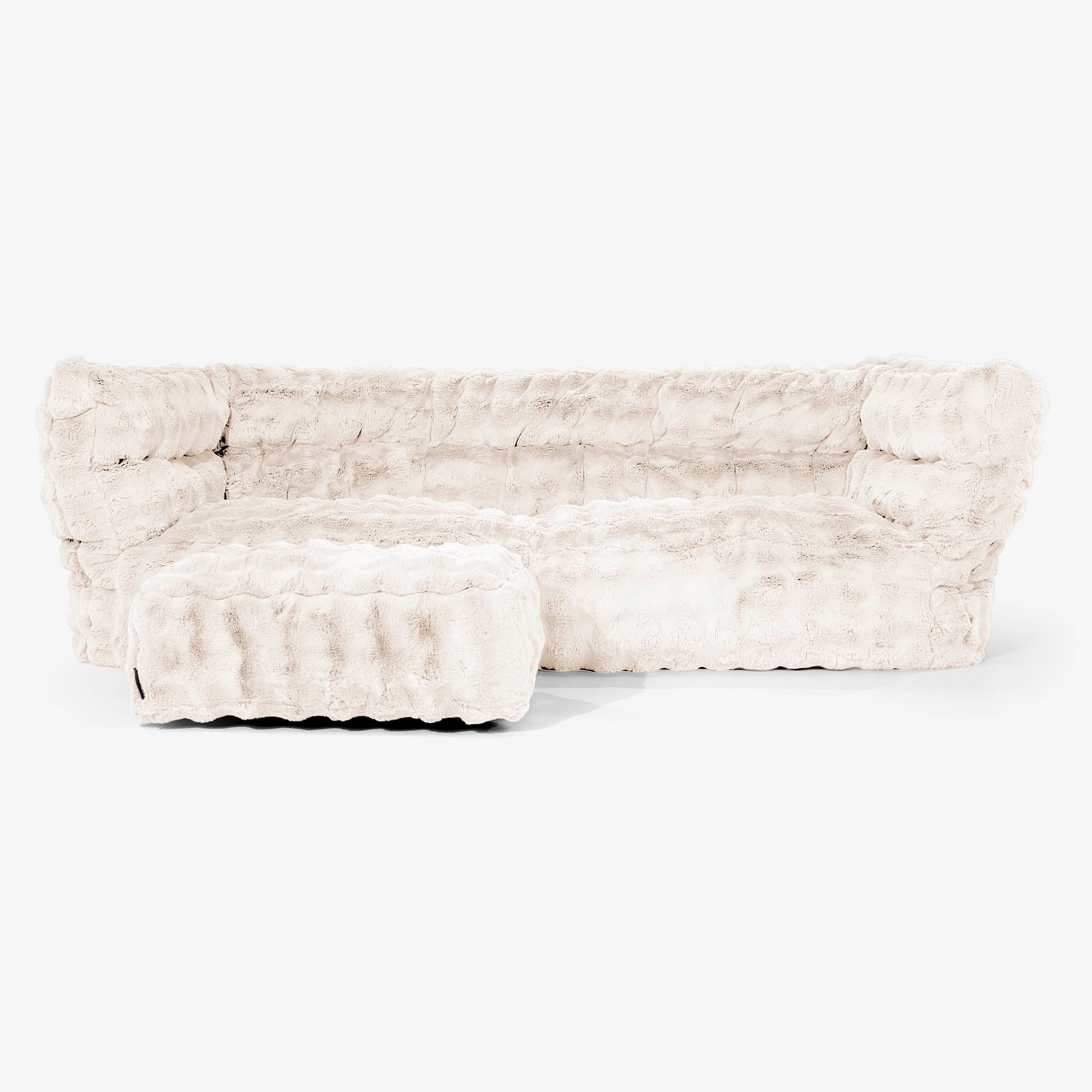 3-Sitzer Louis Sitzsacksofa - Bubble Pelz Creme - Image 2