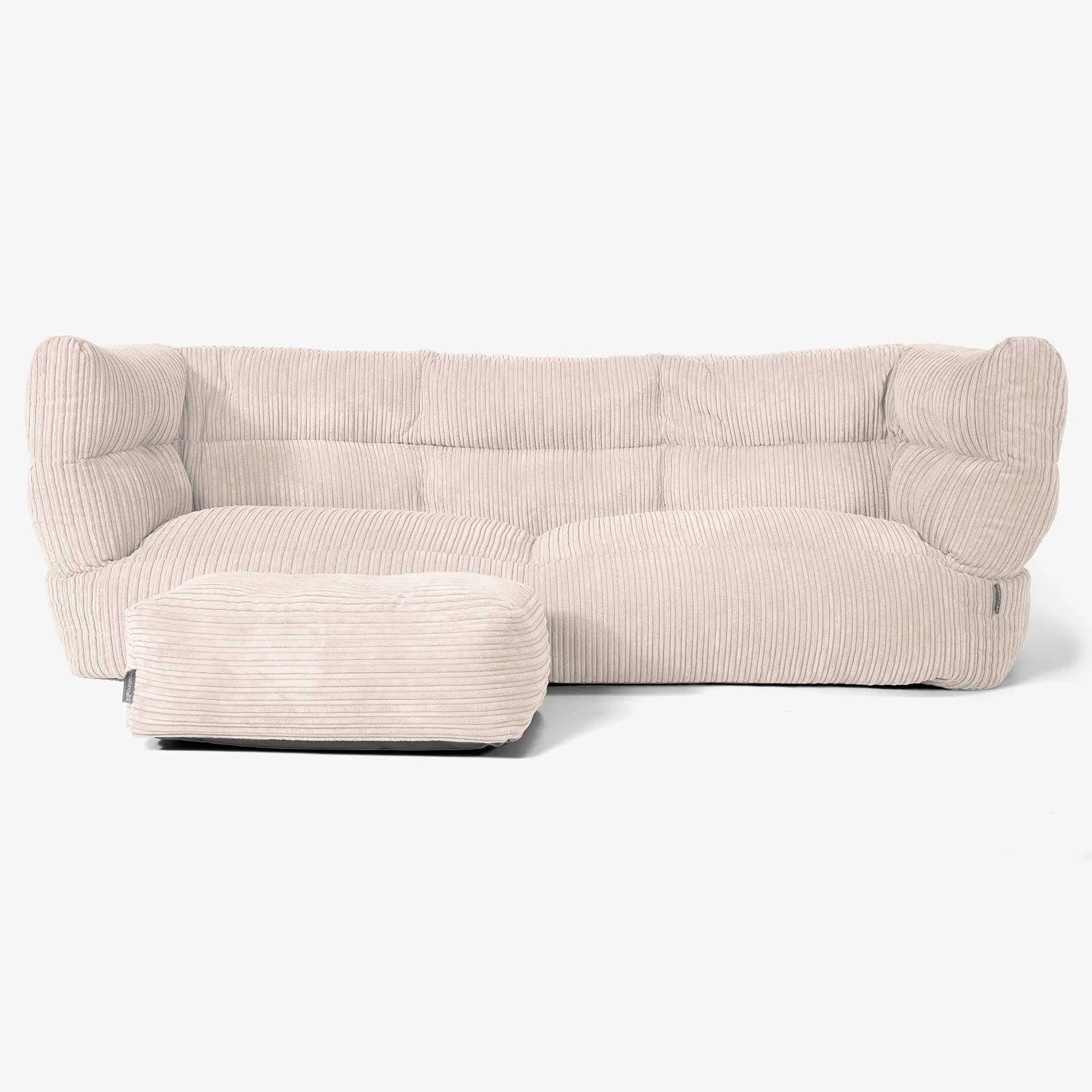 3-Sitzer Louis Sitzsacksofa - Cord Elfenbein - Image 2
