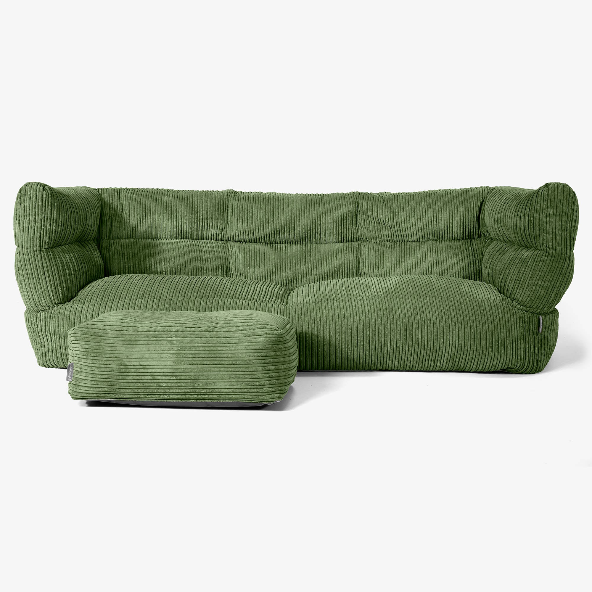 3-Sitzer Louis Sitzsacksofa - Cord Nadelwaldgrün - Image 2
