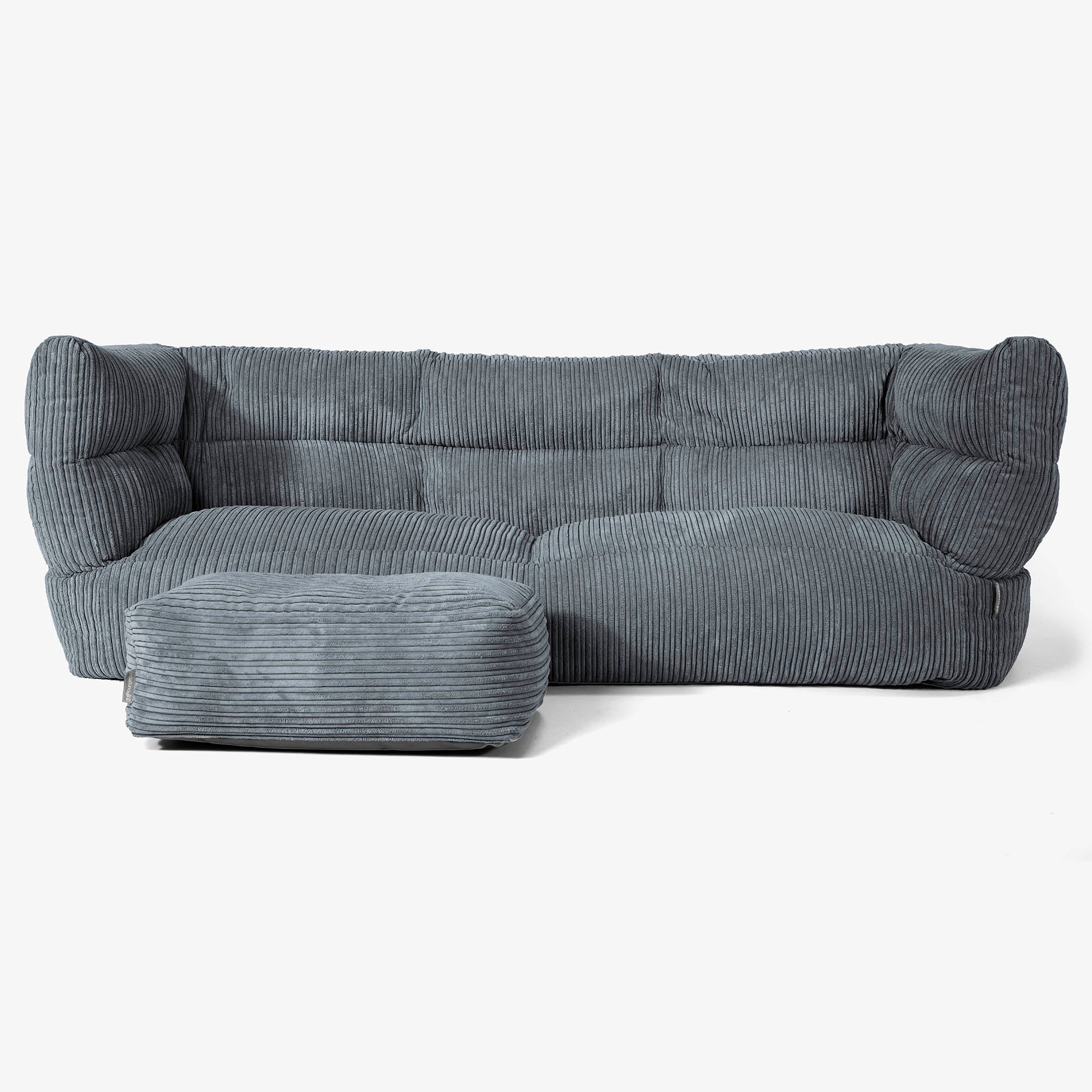 3-Sitzer Louis Sitzsacksofa - Cord Schiefergrau - Image 2