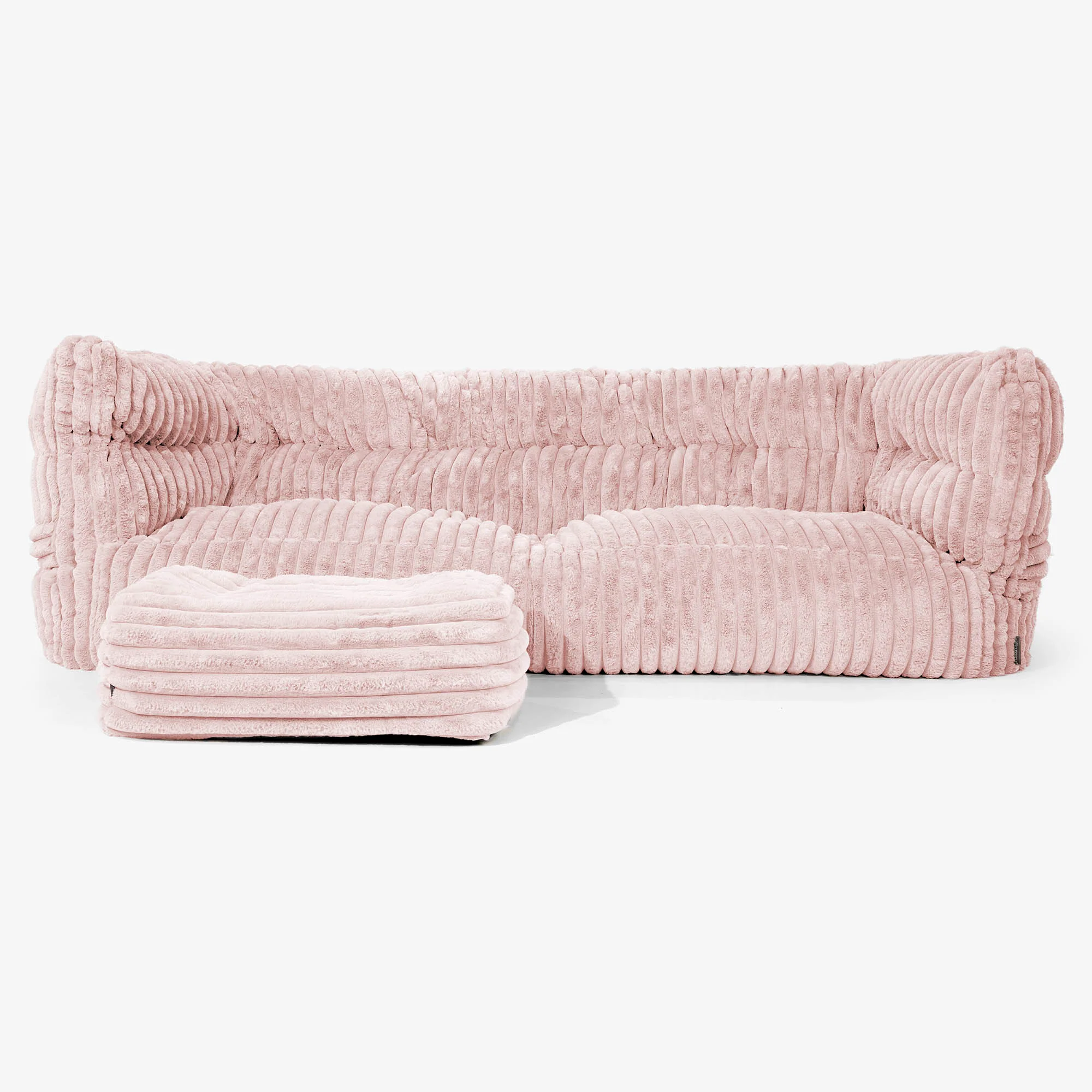 3-Sitzer Louis Sitzsacksofa - Ultra Plüsch Cord Pastellrosa - Image 2