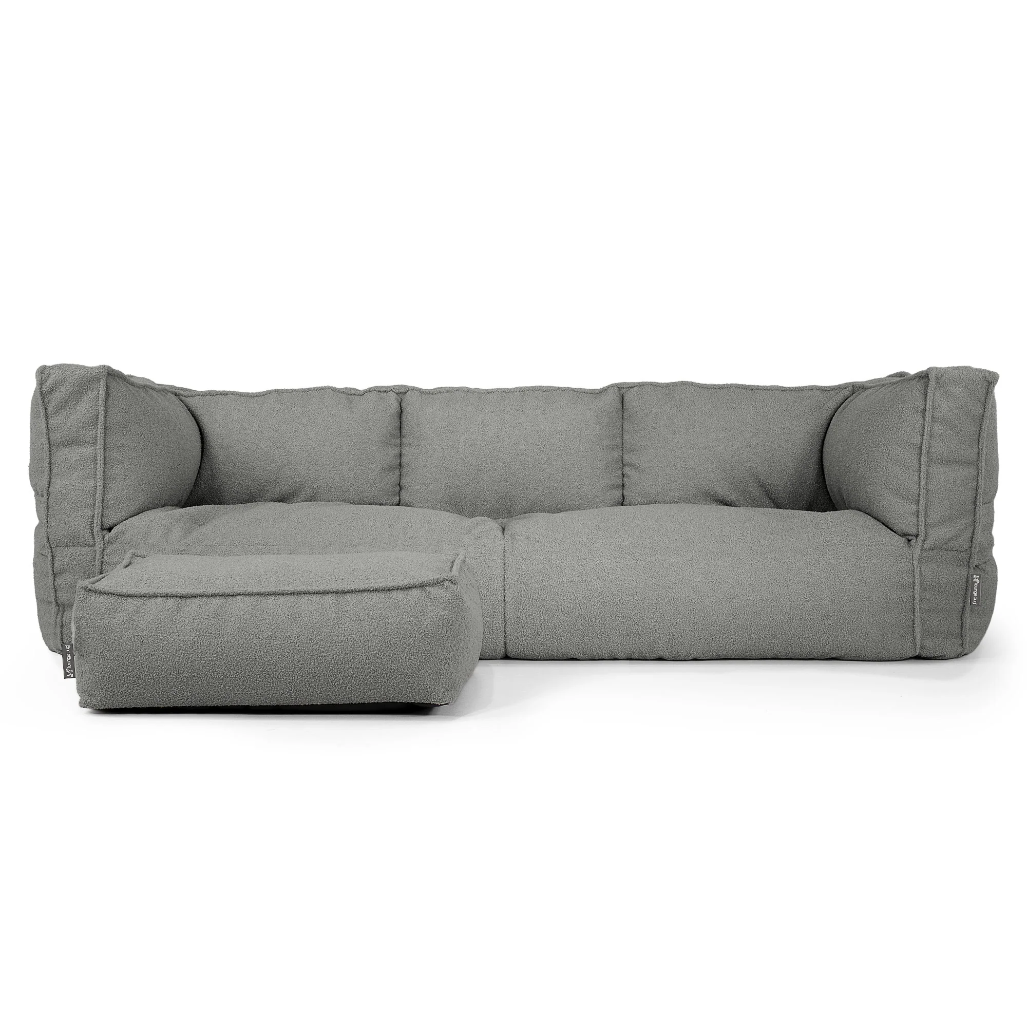 3-Sitzer Albert Sitzsacksofa - Bouclé Grau - Image 2