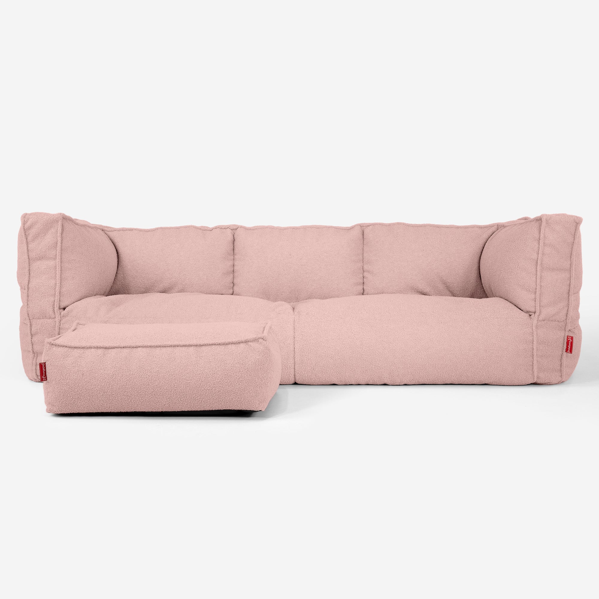 3-Sitzer Albert Sitzsacksofa - Bouclé Pink - Image 2