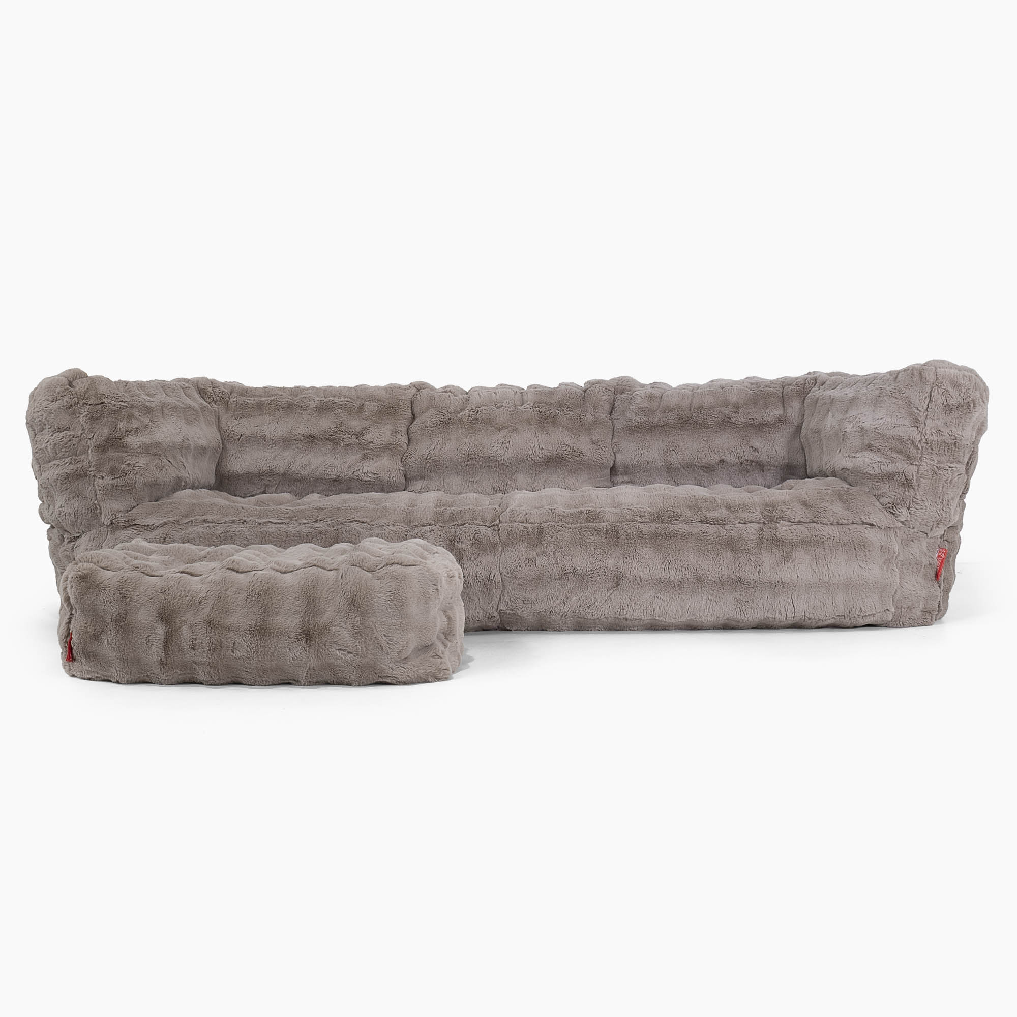 3-Sitzer Albert Sitzsacksofa - Bubble Pelz Nerzfarben - Image 2