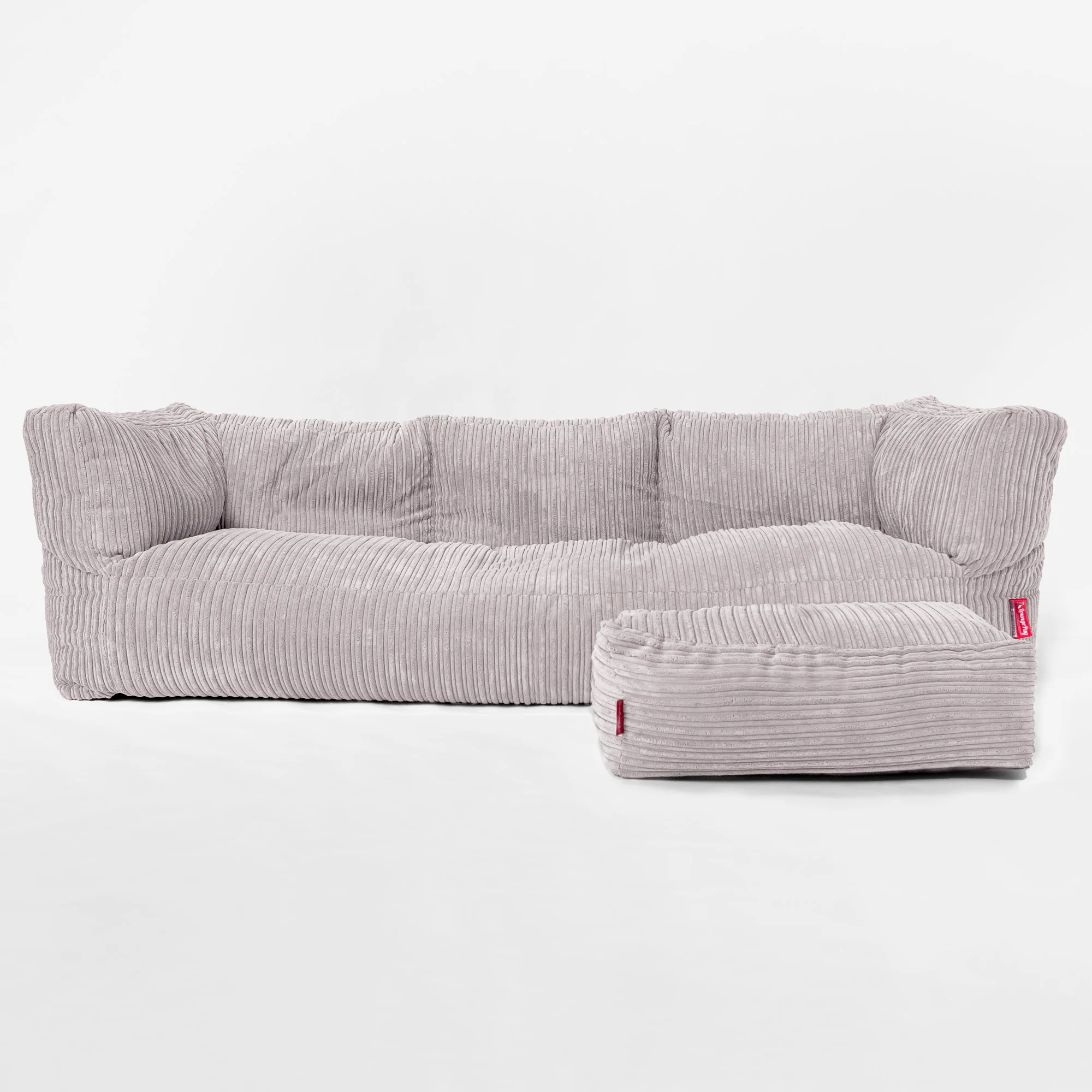 3-Sitzer Albert Sitzsacksofa - Cord Silbergrau - Image 2