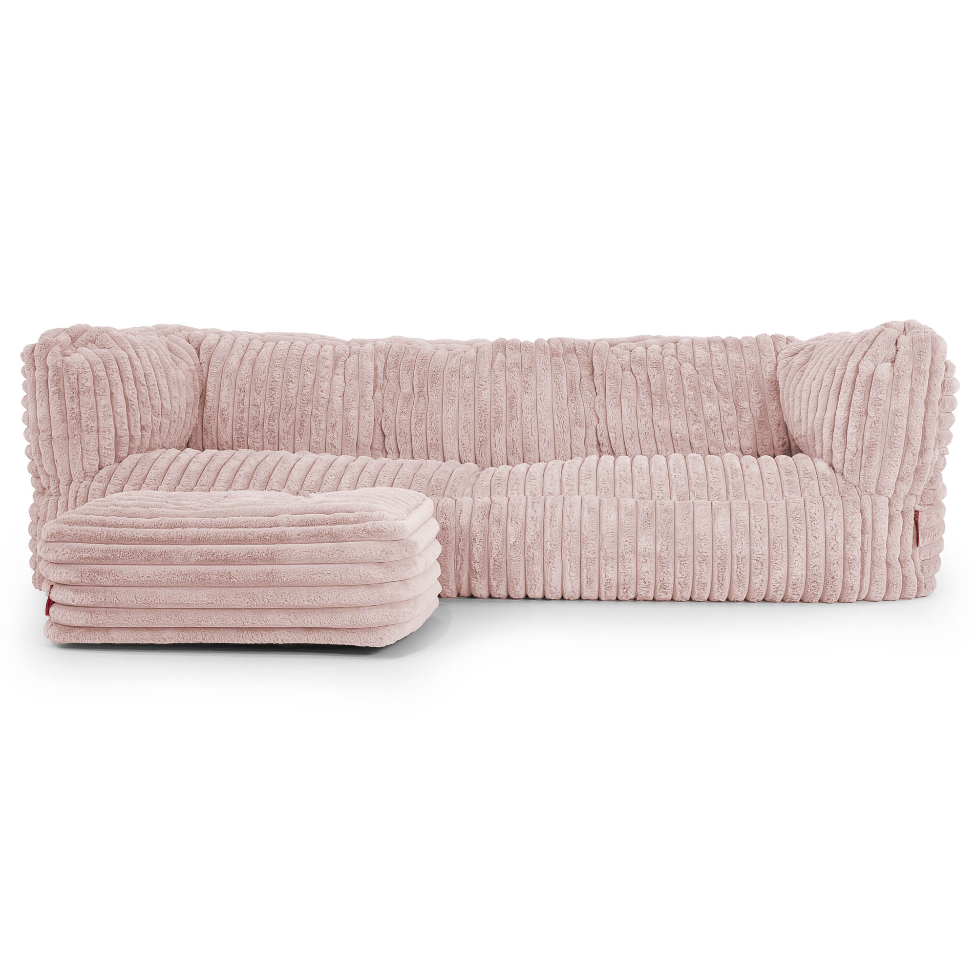 3-Sitzer Albert Sitzsacksofa - Ultra Plüsch Cord Pastellrosa - Image 2