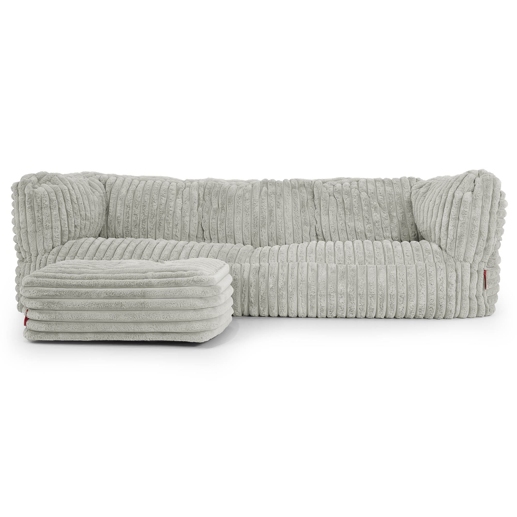 3-Sitzer Albert Sitzsacksofa - Ultra Plüsch Cord Salbeigrün - Image 2