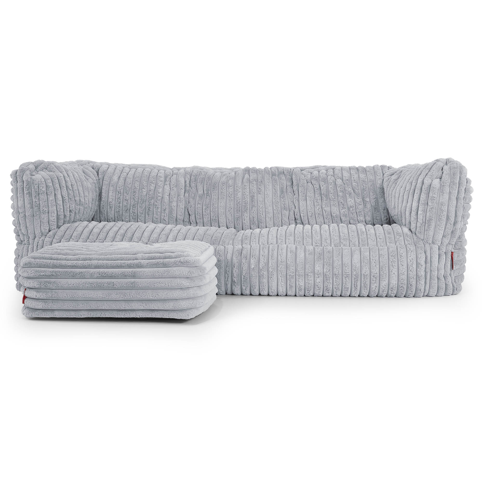 3-Sitzer Albert Sitzsacksofa - Ultra Plüsch Cord Taubenblau - Image 2