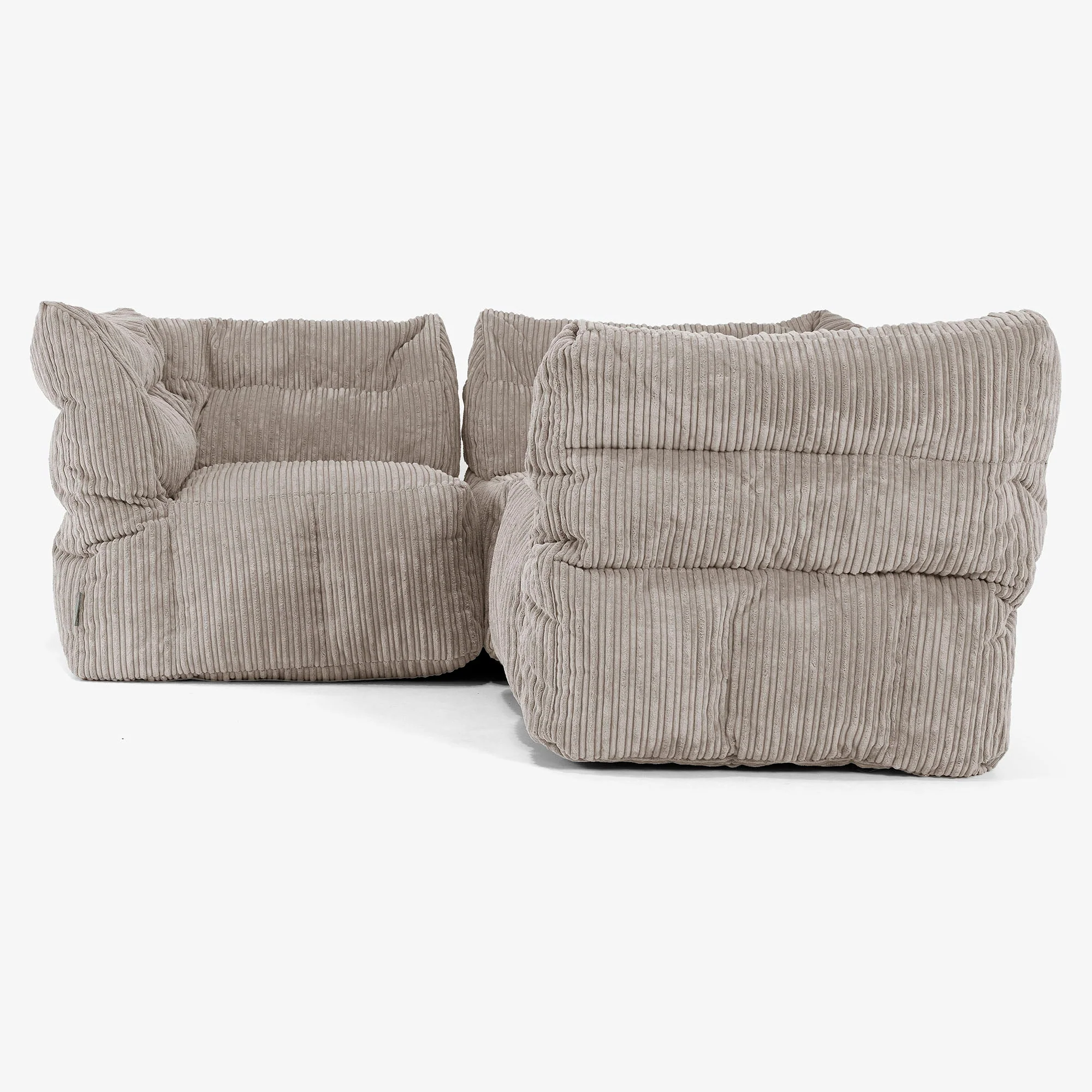 3-Sitzer Modulares Ecksofa-Set - Cord Beigegrau - Image 2