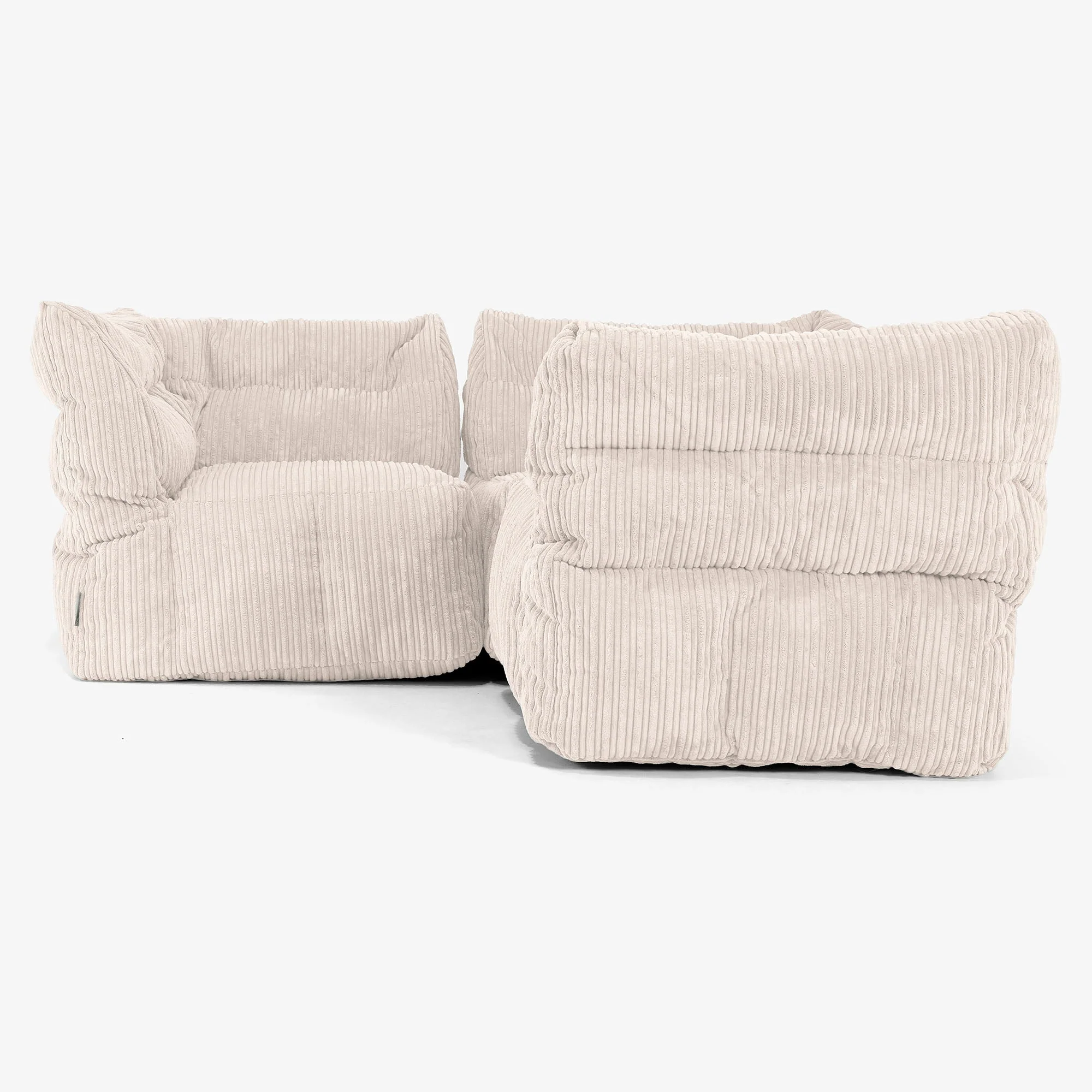 3-Sitzer Modulares Ecksofa-Set - Cord Elfenbein - Image 2