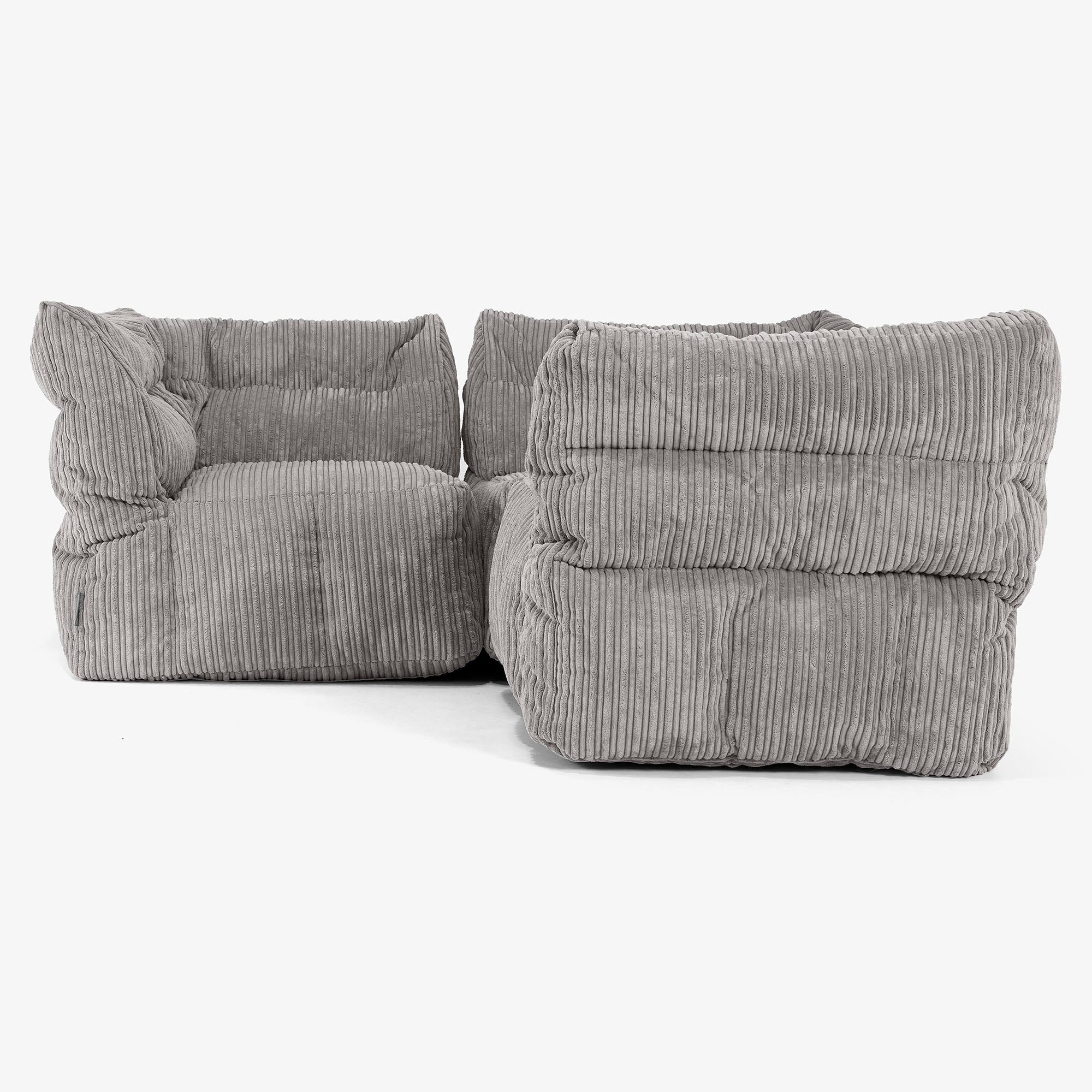 3-Sitzer Modulares Ecksofa-Set - Cord Graphitgrau - Image 2