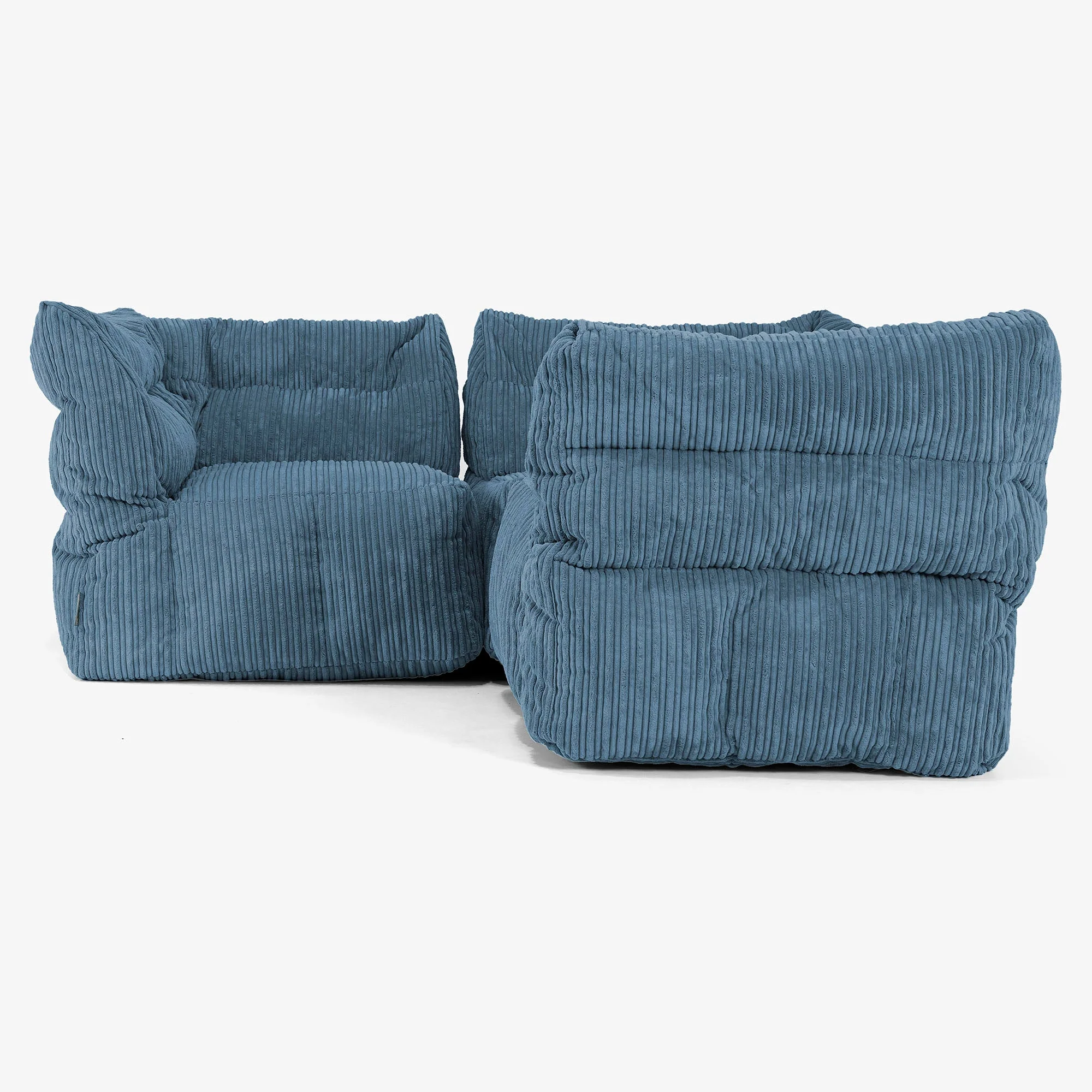 3-Sitzer Modulares Ecksofa-Set - Cord Marineblau - Image 2