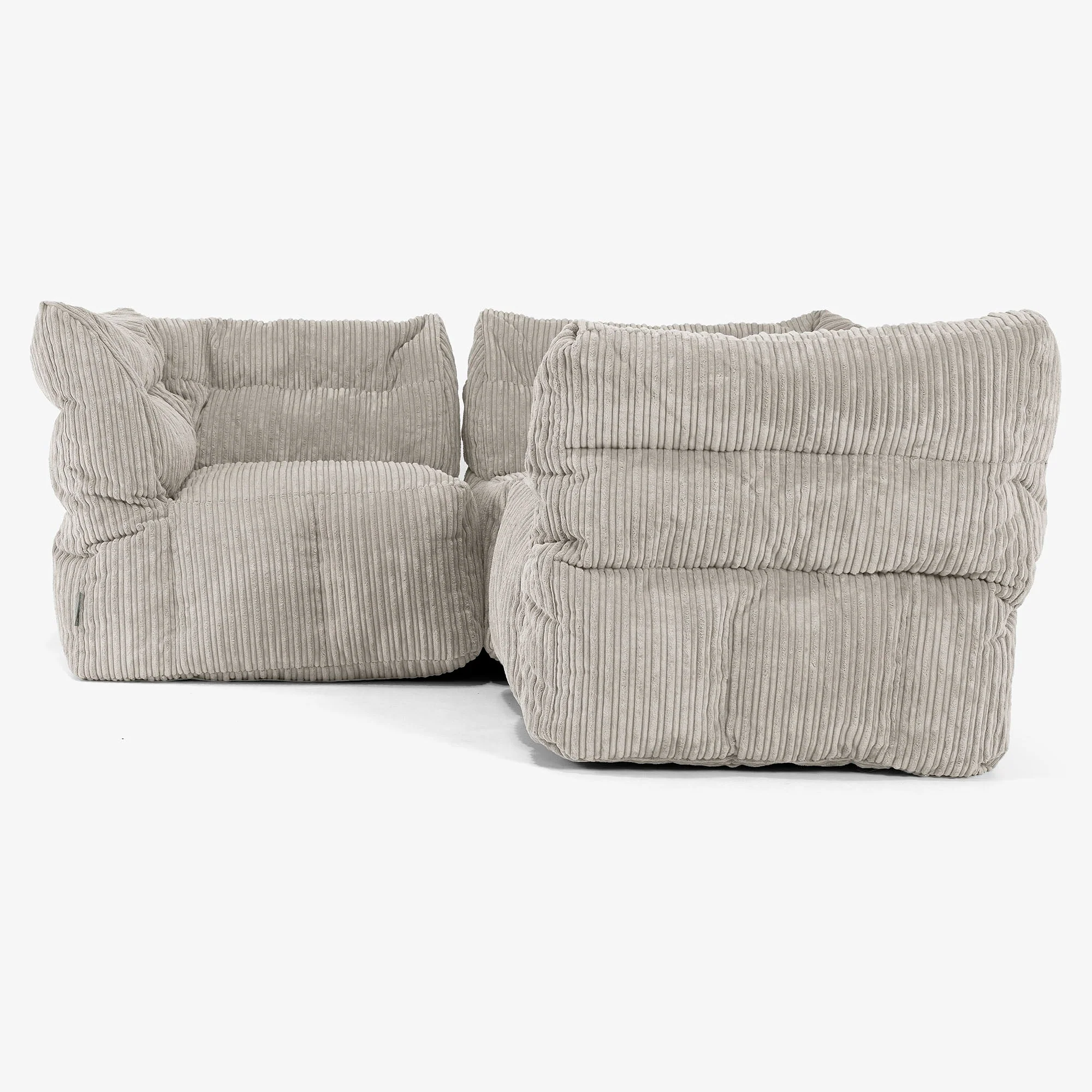 3-Sitzer Modulares Ecksofa-Set - Cord Nerzfarben - Image 2