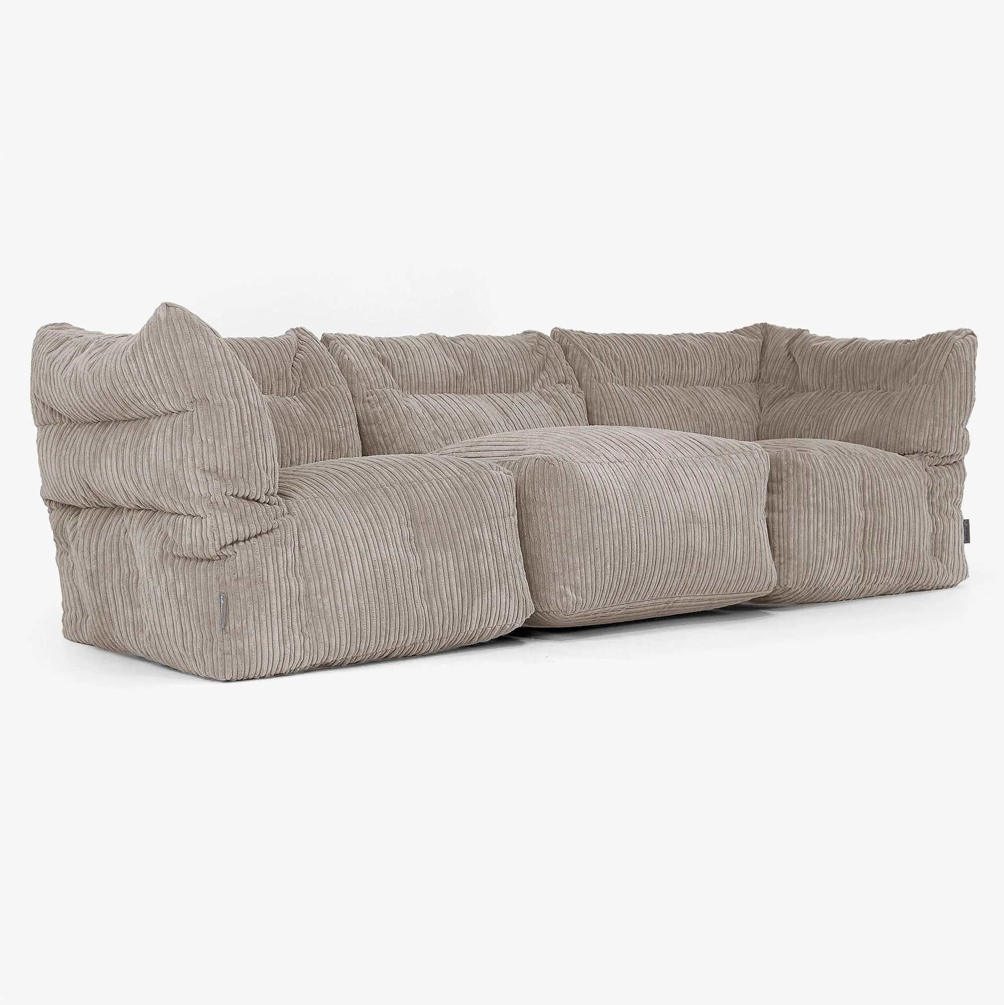 3-Sitzer Modulares Sofa-Set - Cord Beigegrau - Image 2