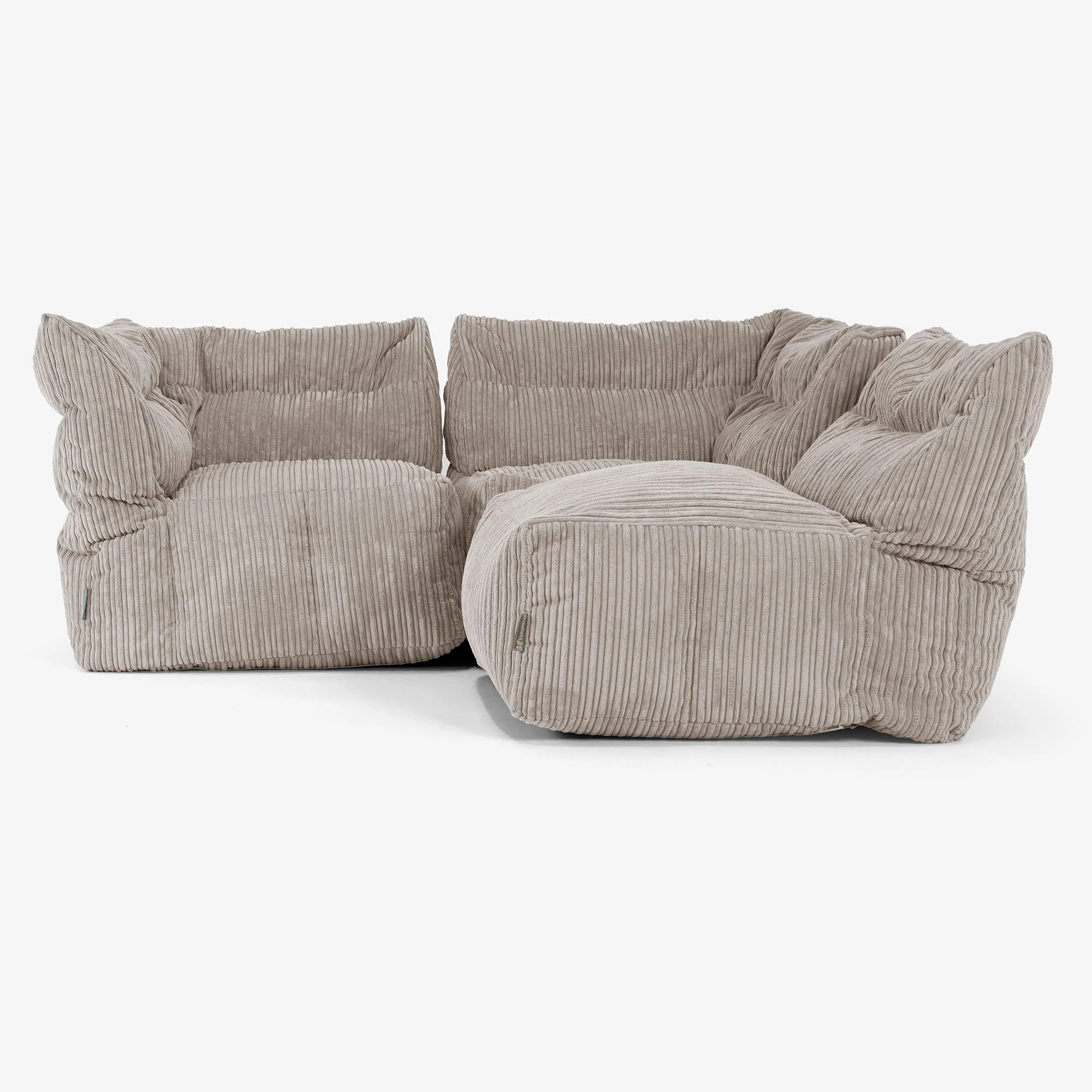 3-Sitzer Modulares Sofa-Set - Cord Beigegrau - Image 4