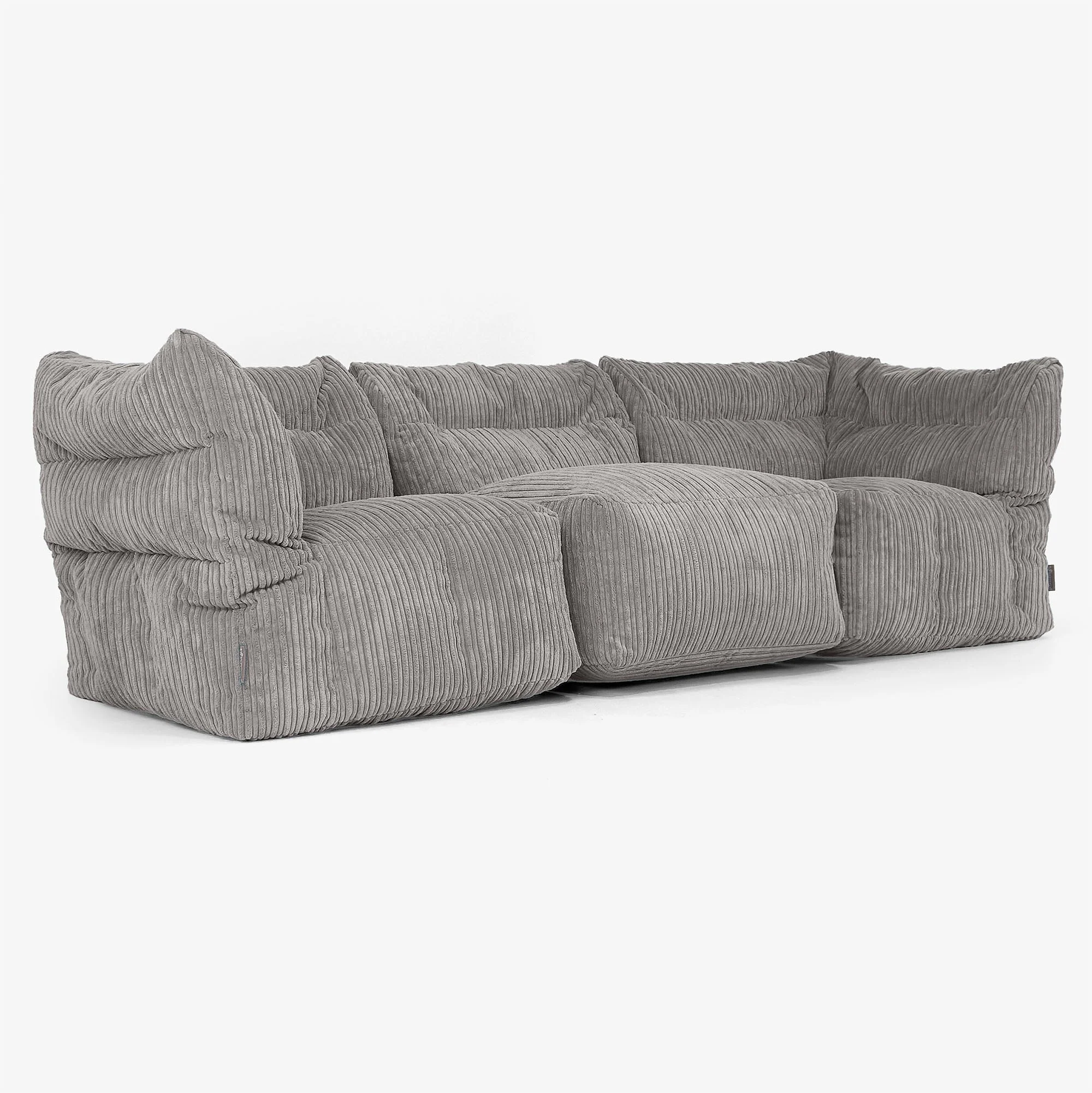 3-Sitzer Modulares Sofa-Set - Cord Graphitgrau - Image 2