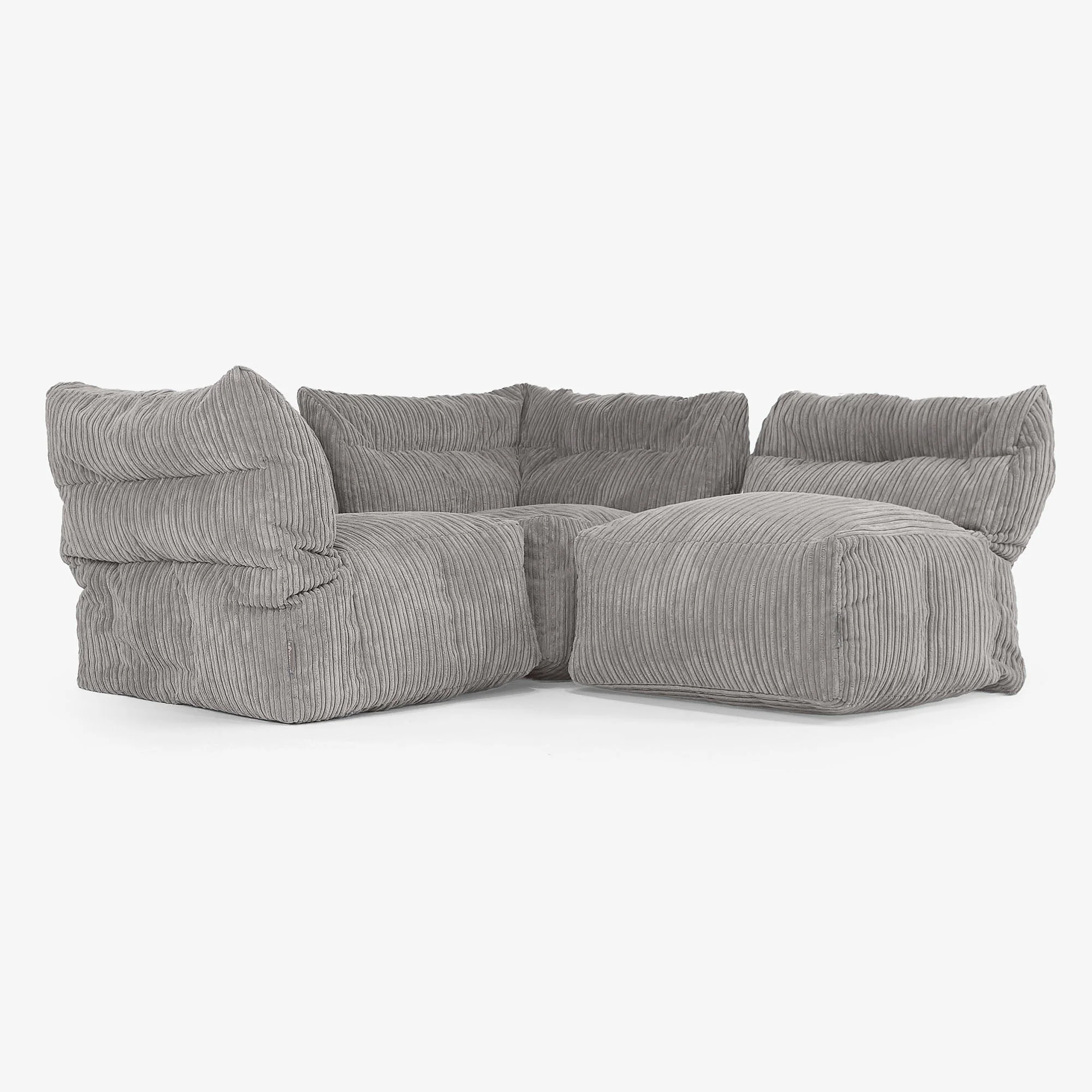 3-Sitzer Modulares Sofa-Set - Cord Graphitgrau - Image 3