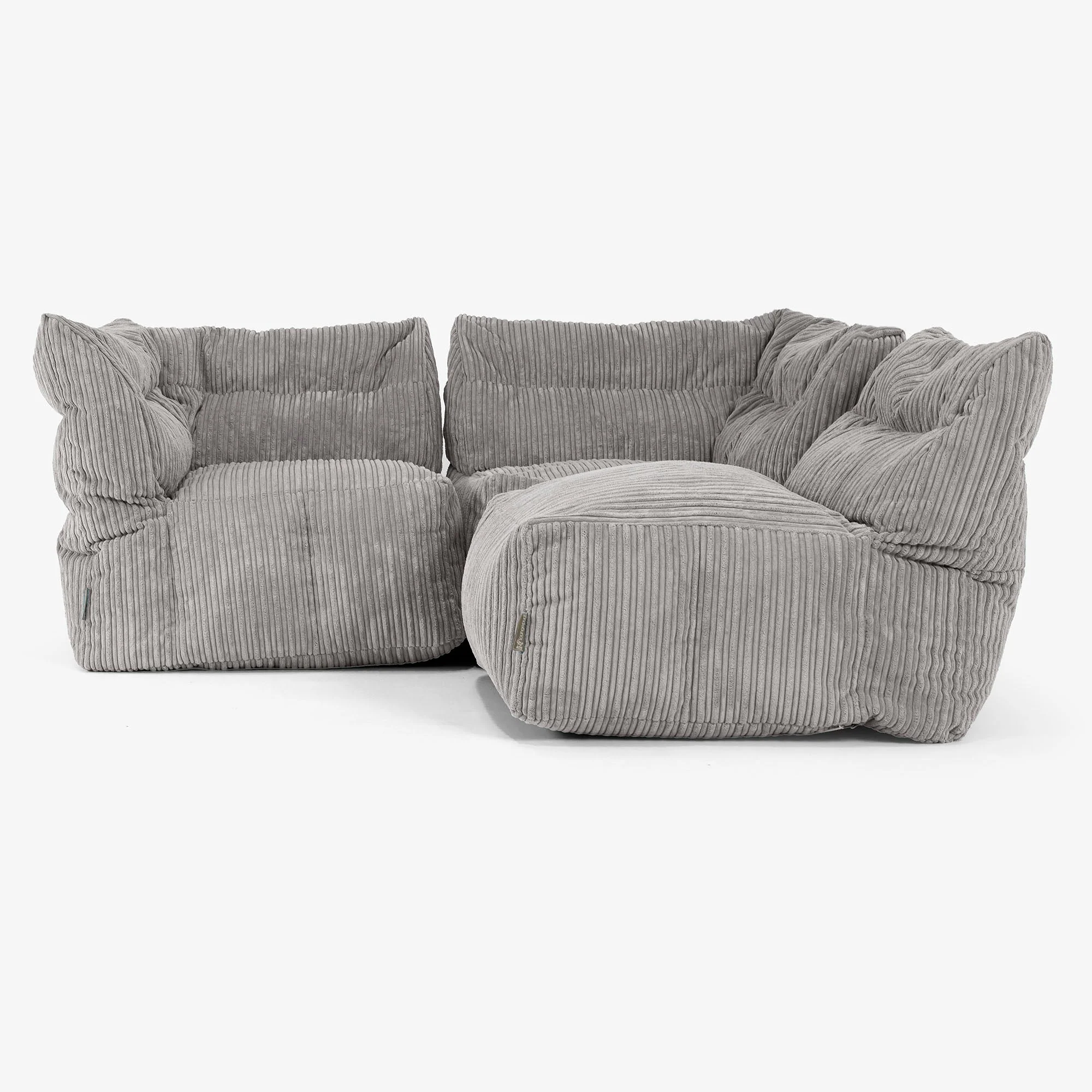 3-Sitzer Modulares Sofa-Set - Cord Graphitgrau - Image 4