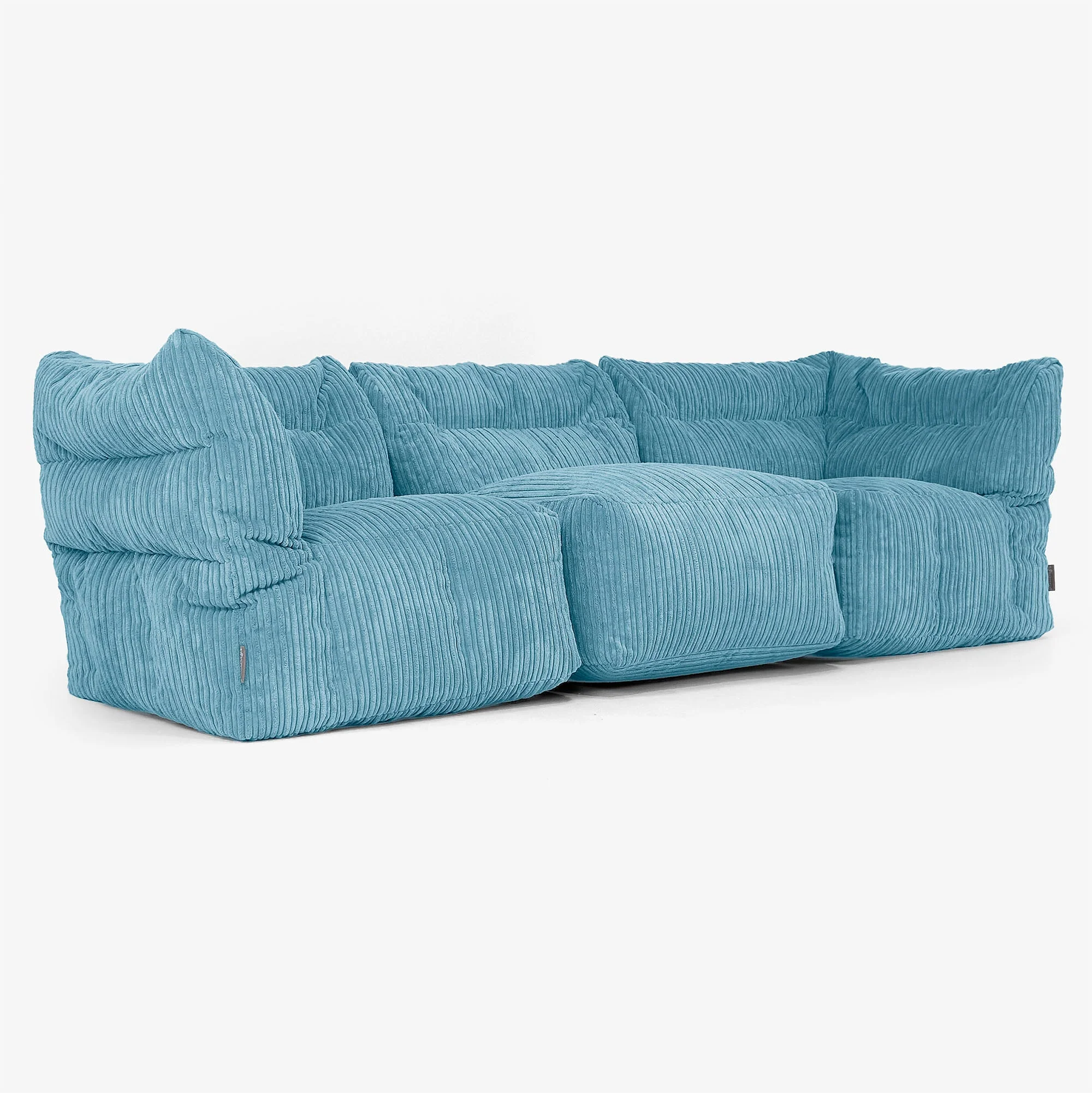 3-Sitzer Modulares Sofa-Set - Cord Türkis - Image 2