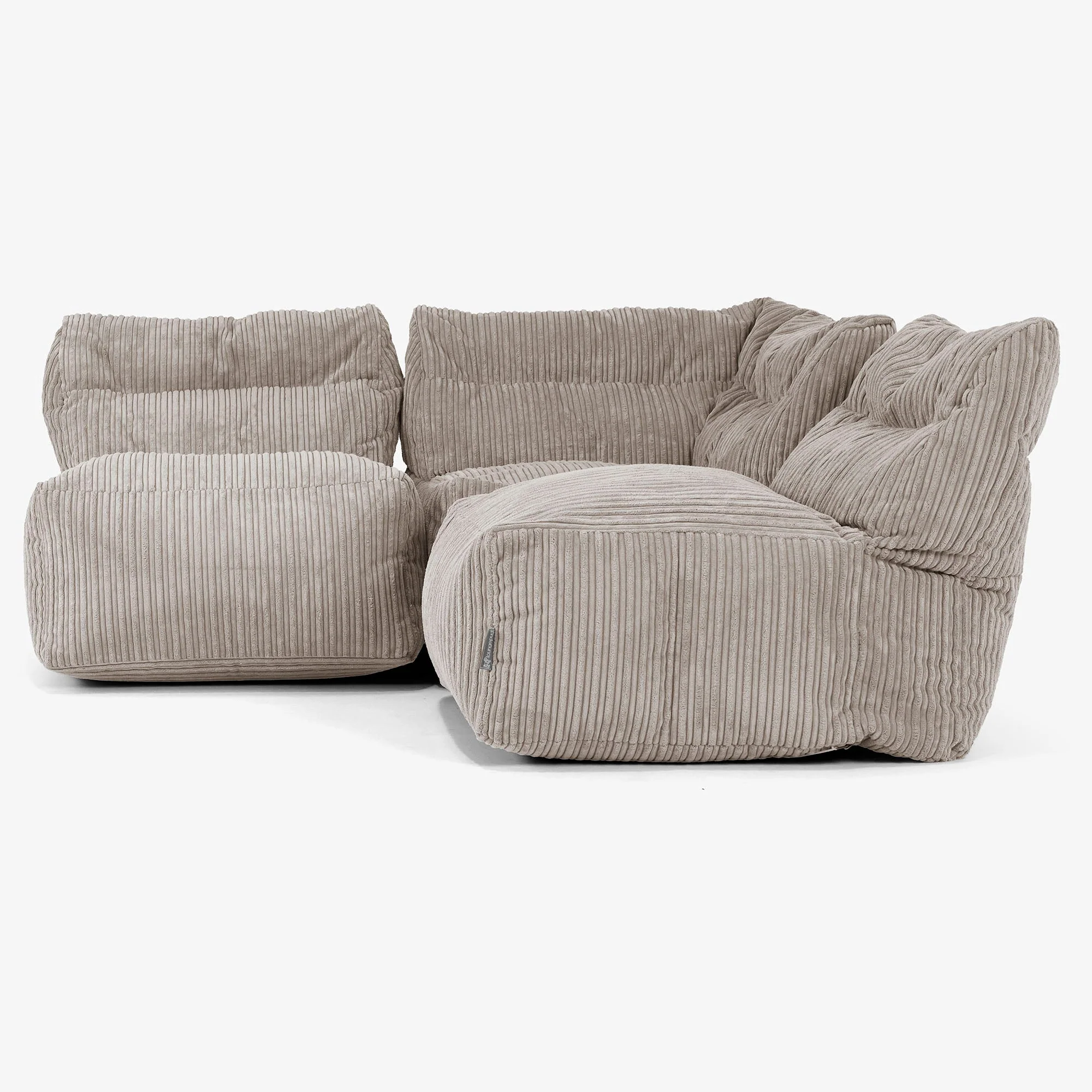 3-Sitzer Modulares Sofa-Set ohne Armlehnen - Cord Beigegrau - Image 2