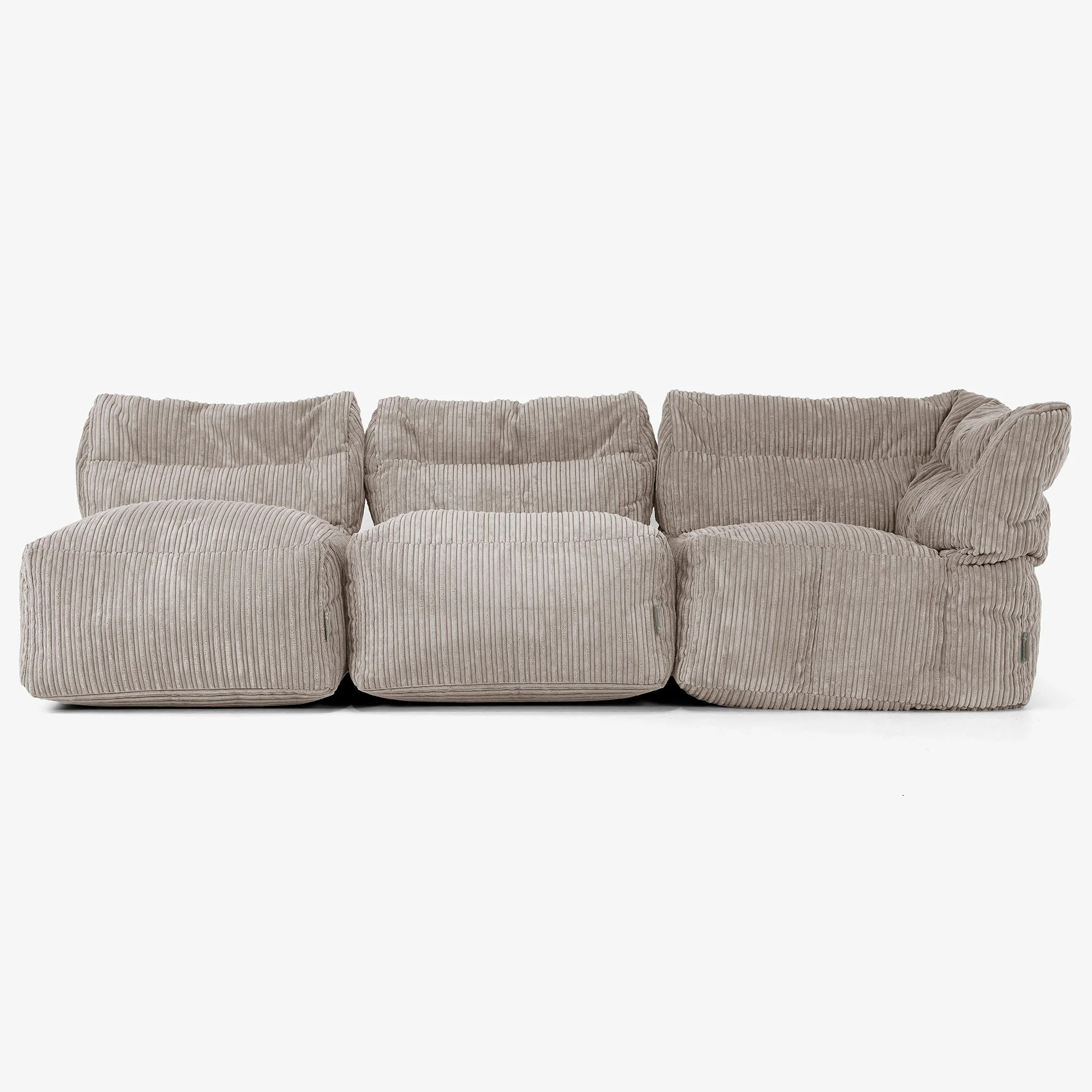 3-Sitzer Modulares Sofa-Set ohne Armlehnen - Cord Beigegrau - Image 4