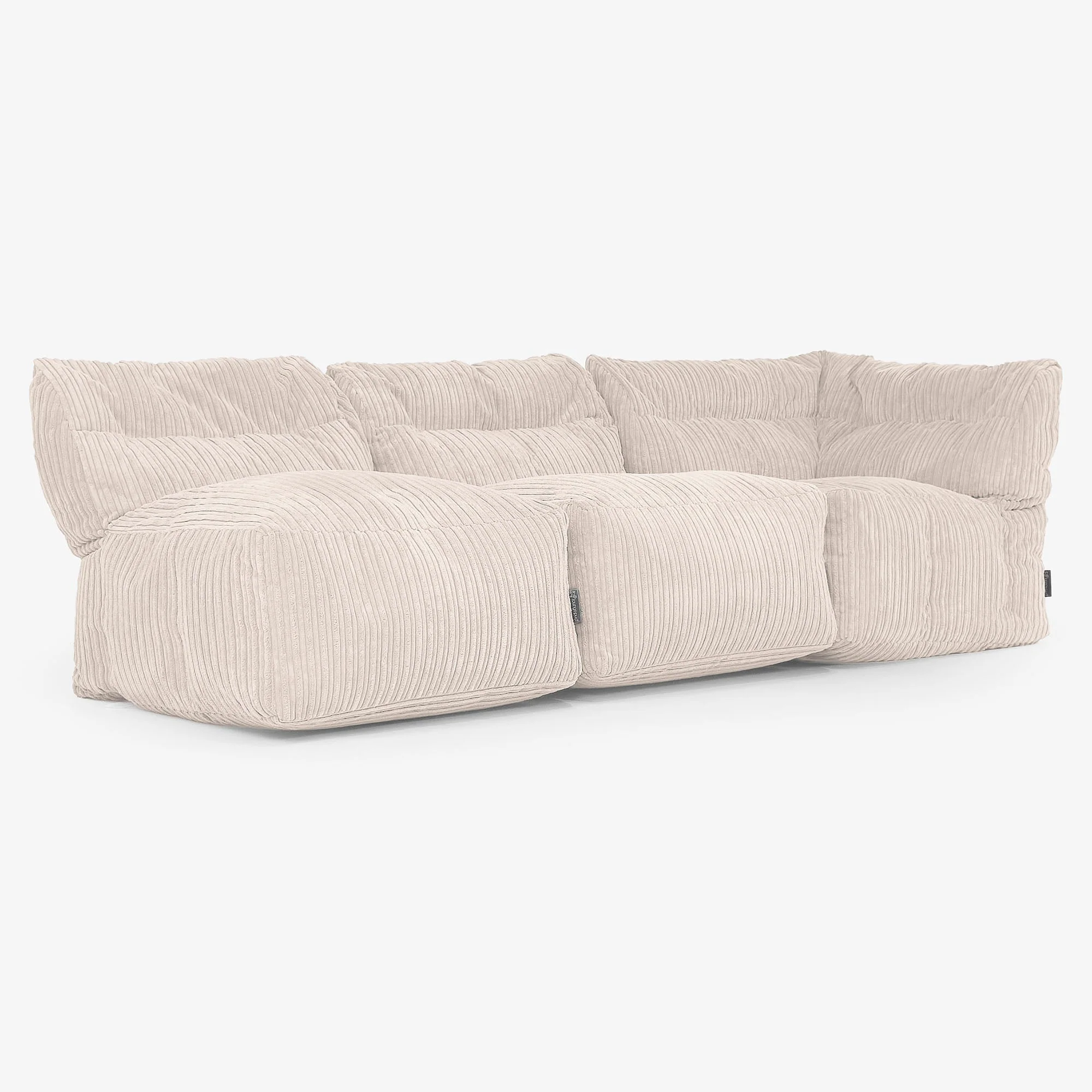 3-Sitzer Modulares Sofa-Set ohne Armlehnen - Cord Elfenbein - Image 3