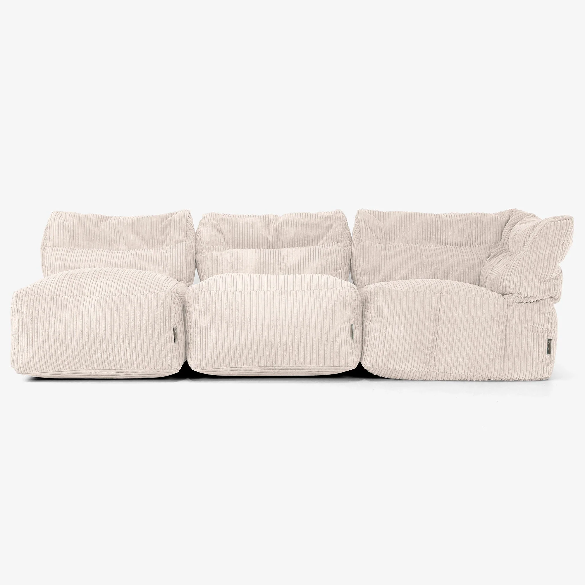 3-Sitzer Modulares Sofa-Set ohne Armlehnen - Cord Elfenbein - Image 4