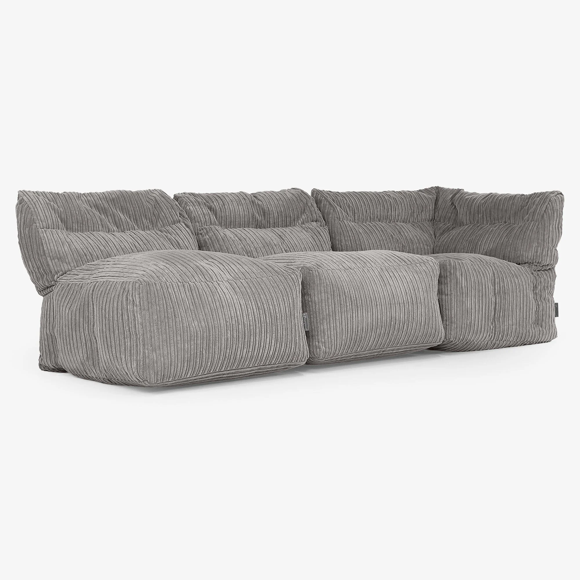 3-Sitzer Modulares Sofa-Set ohne Armlehnen - Cord Graphitgrau - Image 3