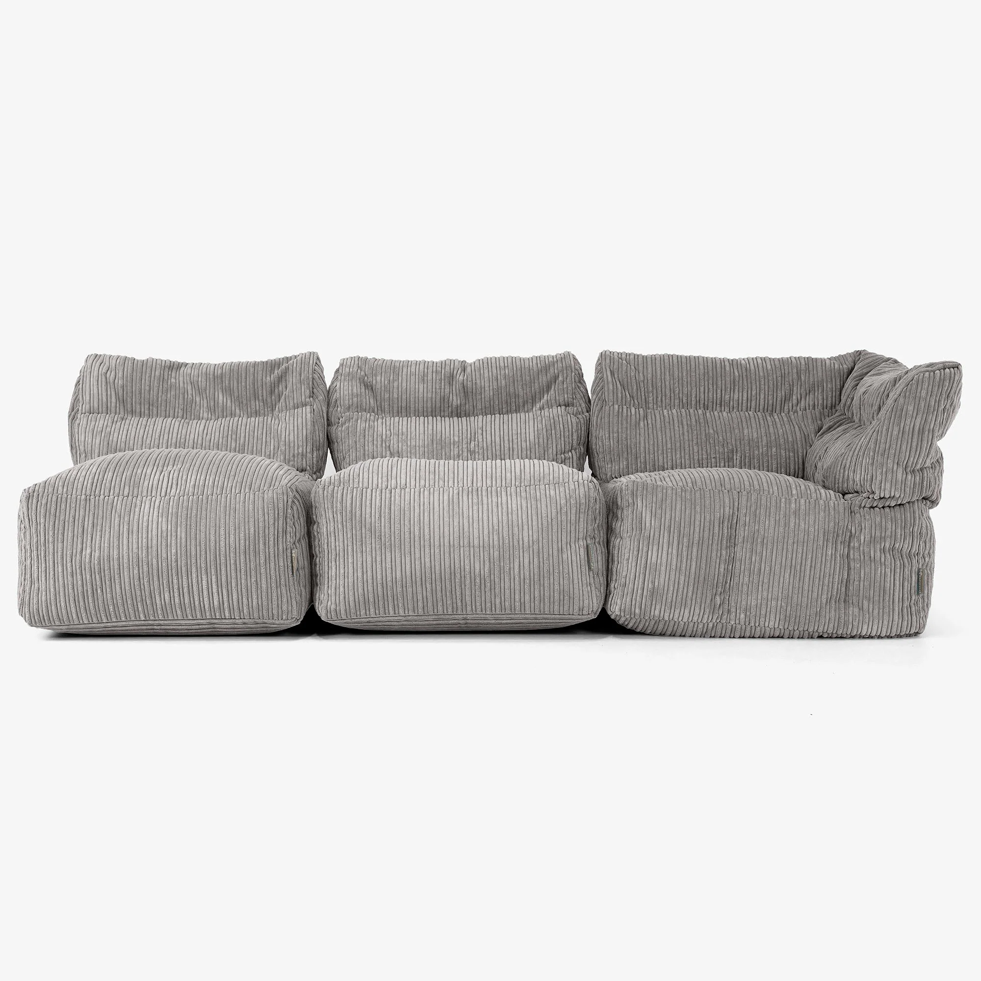 3-Sitzer Modulares Sofa-Set ohne Armlehnen - Cord Graphitgrau - Image 4